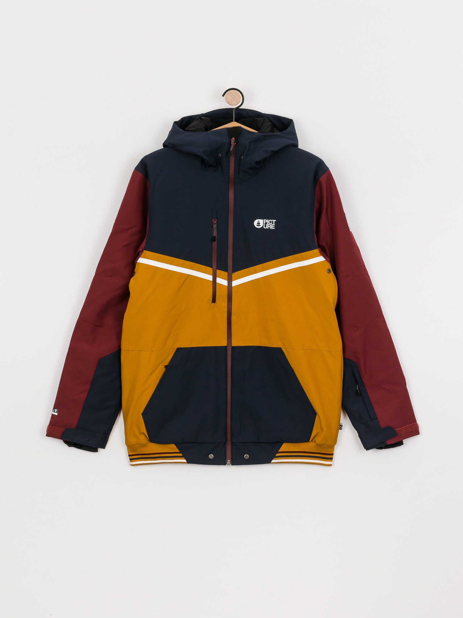 Férfi Picture Panel Snowboard dzseki (camel dark blue)