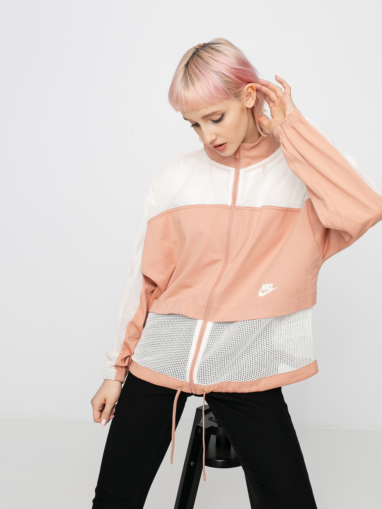Nike Jkt Mesh Wmn Pulóver (rose gold/pale ivory/pale ivory)