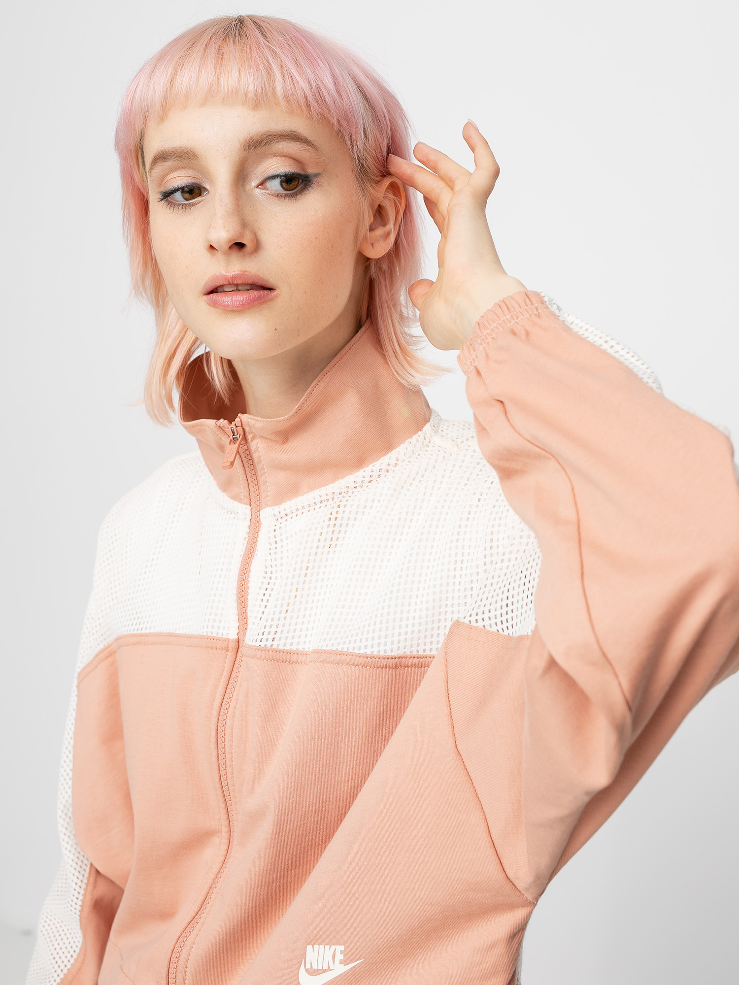 Nike Jkt Mesh Wmn Pulóver (rose gold/pale ivory/pale ivory)