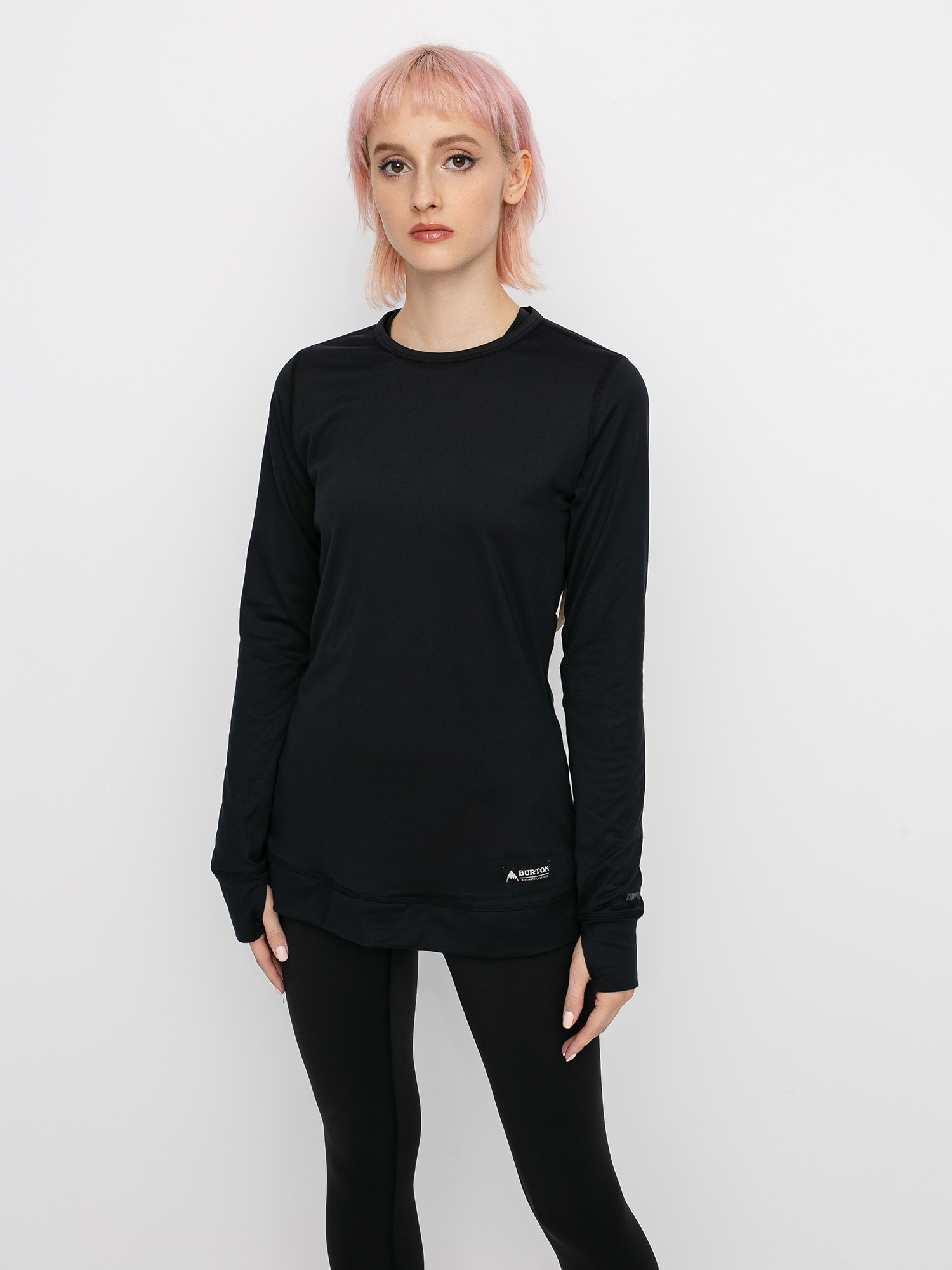 Női Burton Midweight Base Layer Crew Hosszú ujjú thermo felső (true black)