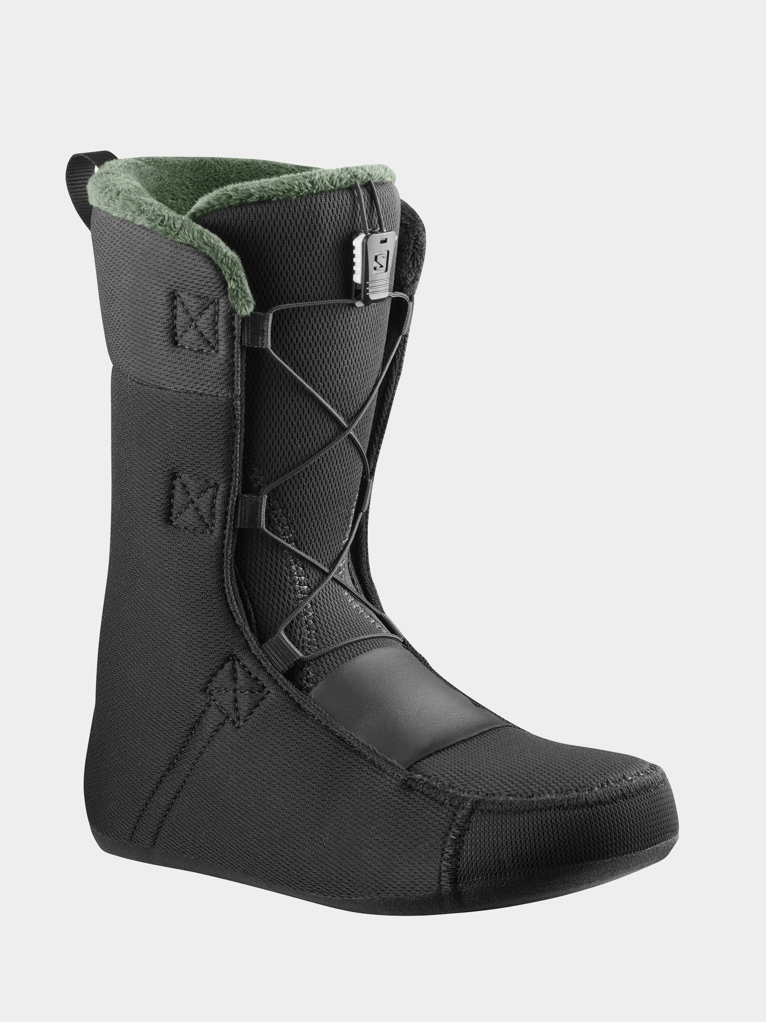 Női Salomon Pearl Boa Snowboard cipők (black/black/tropical p)