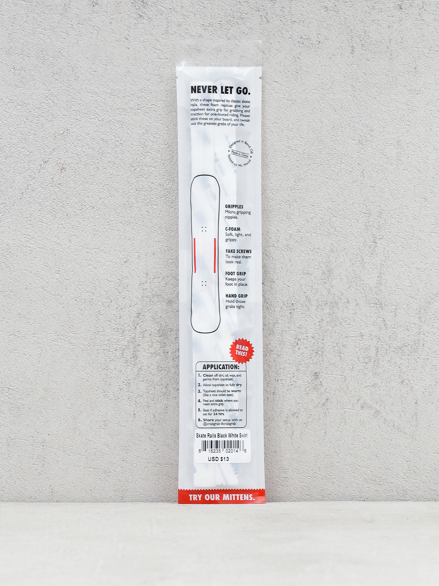 Crab Grab Skate Rails Alátét (black white swirl)