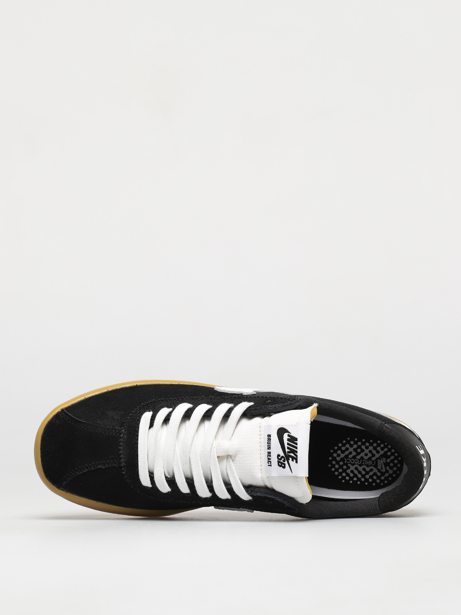 Nike SB Bruin React Cipők (black/white black gum light brown)