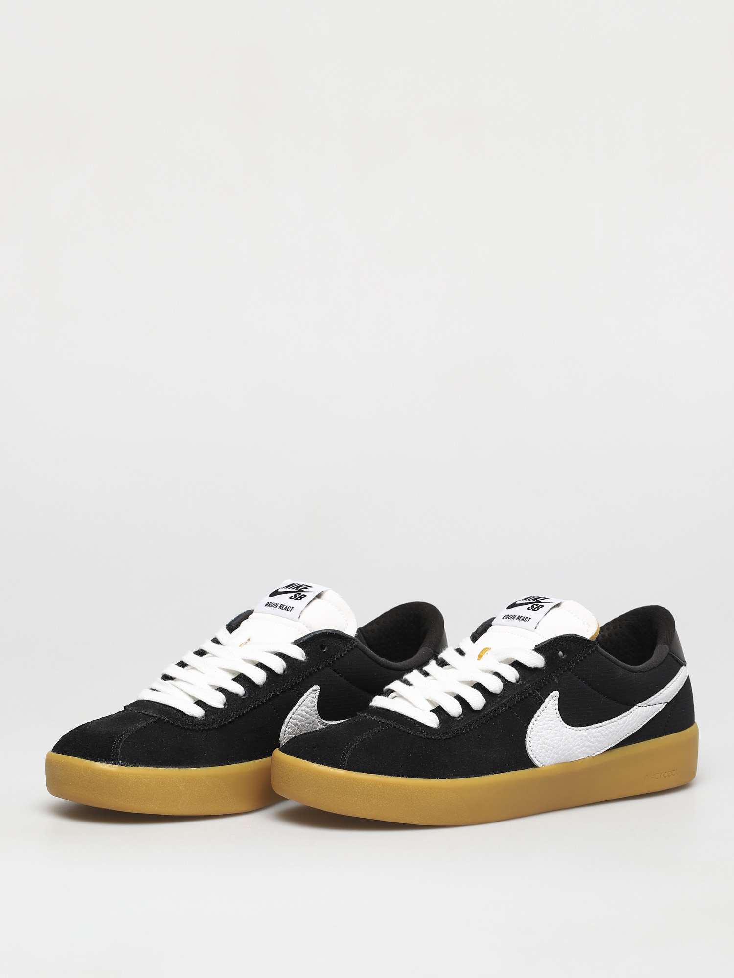 Nike SB Bruin React Cipők (black/white black gum light brown)