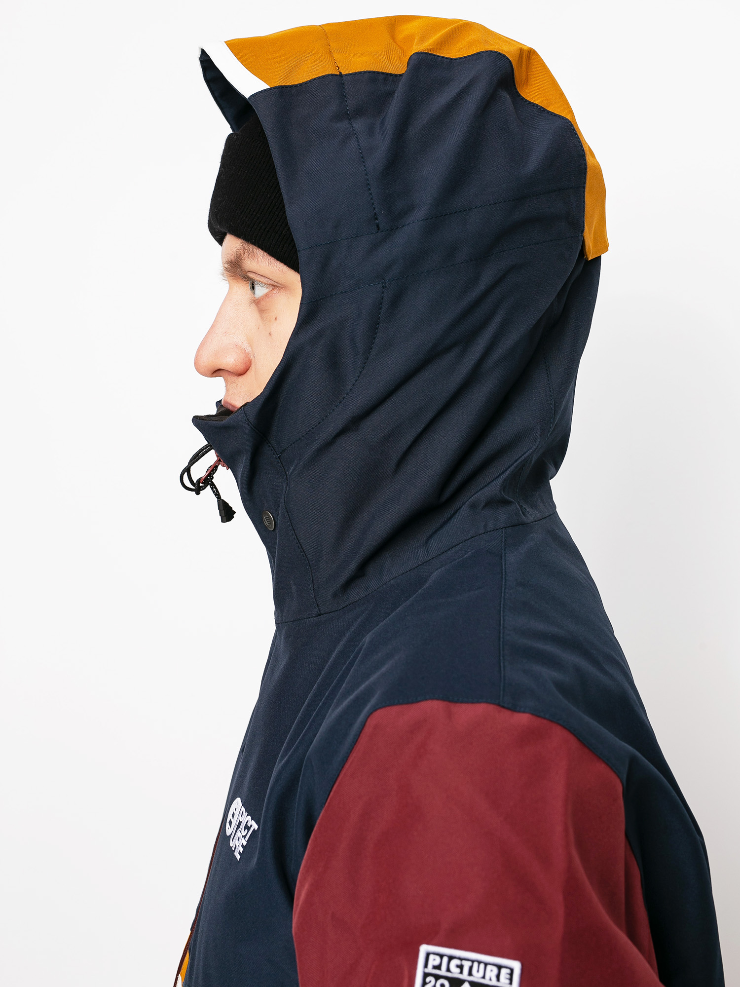 Férfi Picture Panel Snowboard dzseki (camel dark blue)