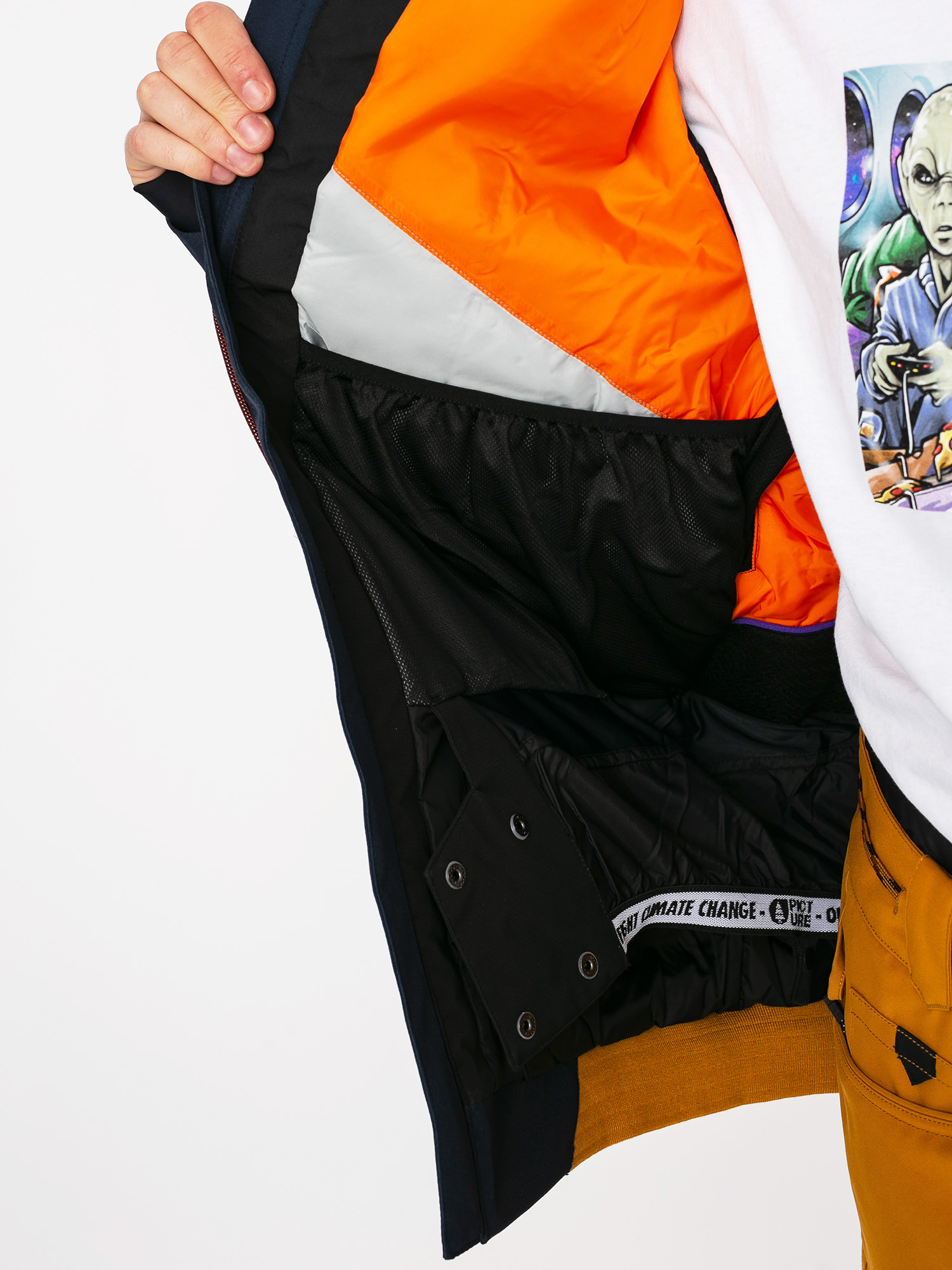 Férfi Picture Panel Snowboard dzseki (camel dark blue)