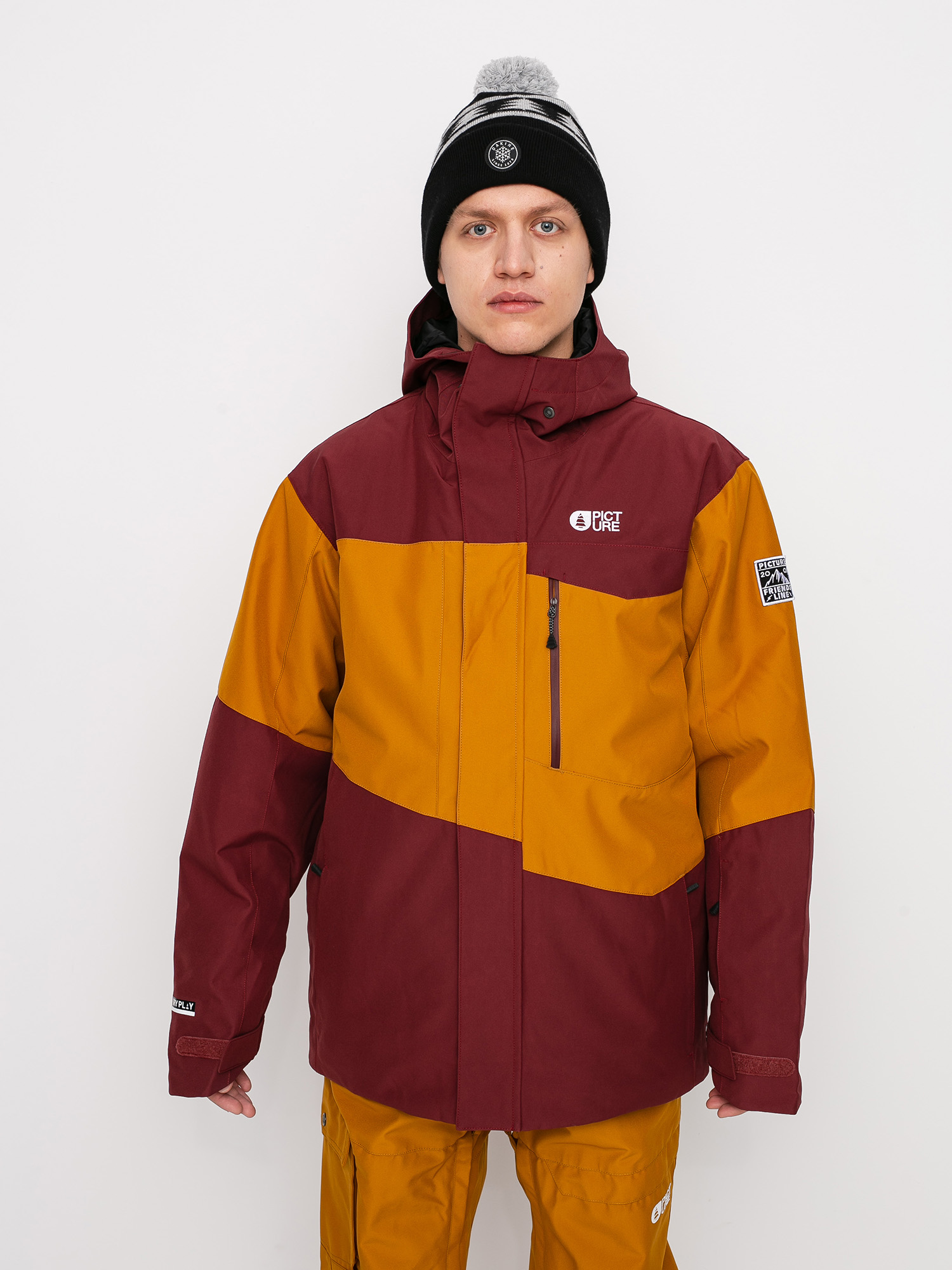 Férfi Picture Styler Snowboard dzseki (camel ketchup)