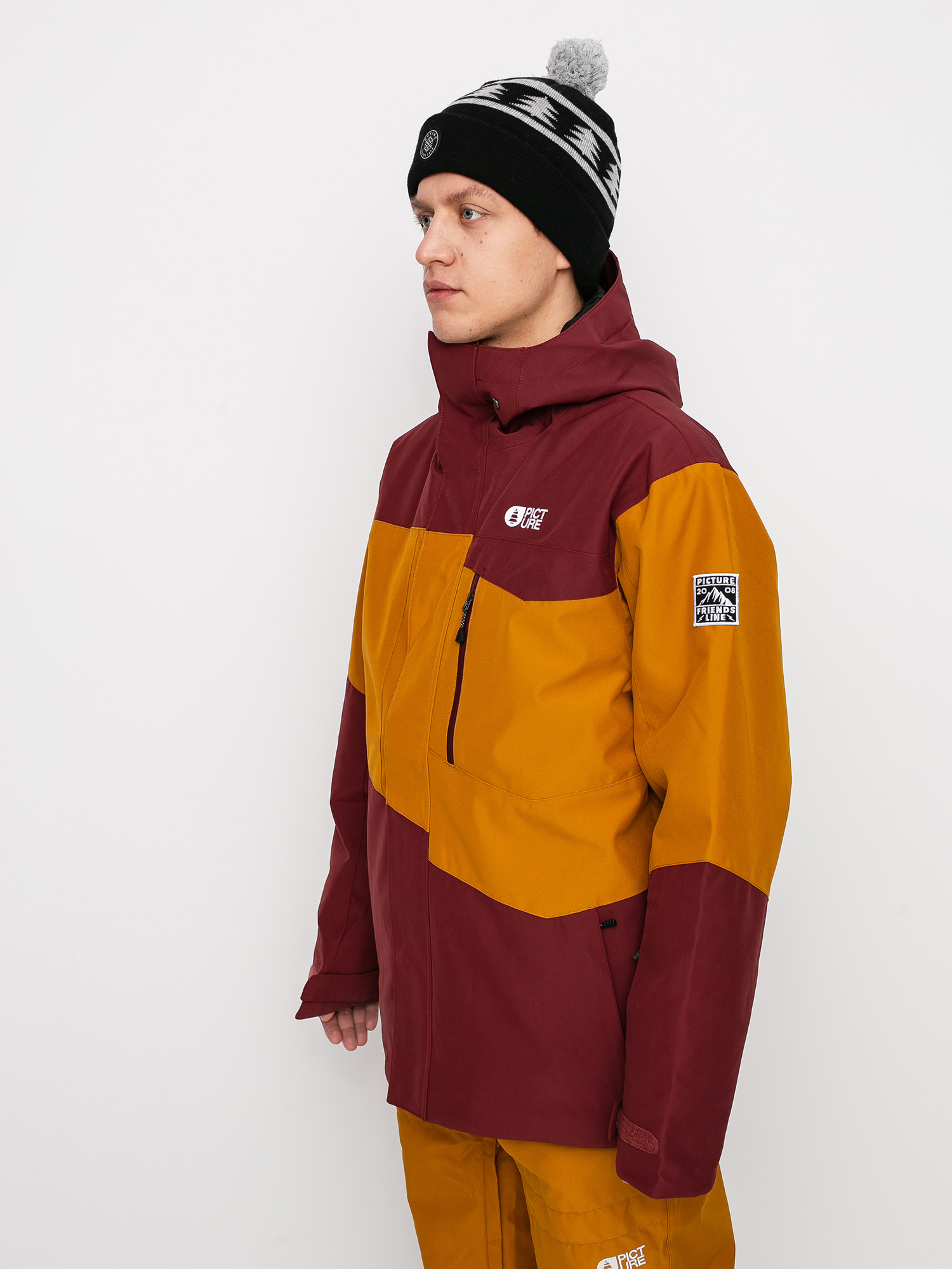 Férfi Picture Styler Snowboard dzseki (camel ketchup)