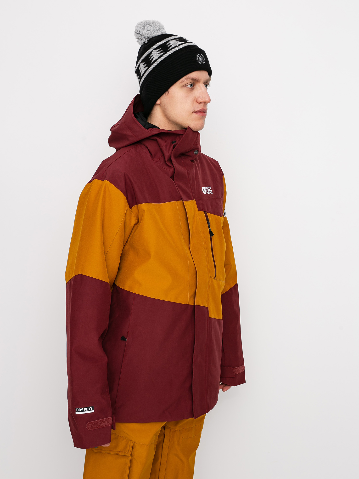 Férfi Picture Styler Snowboard dzseki (camel ketchup)