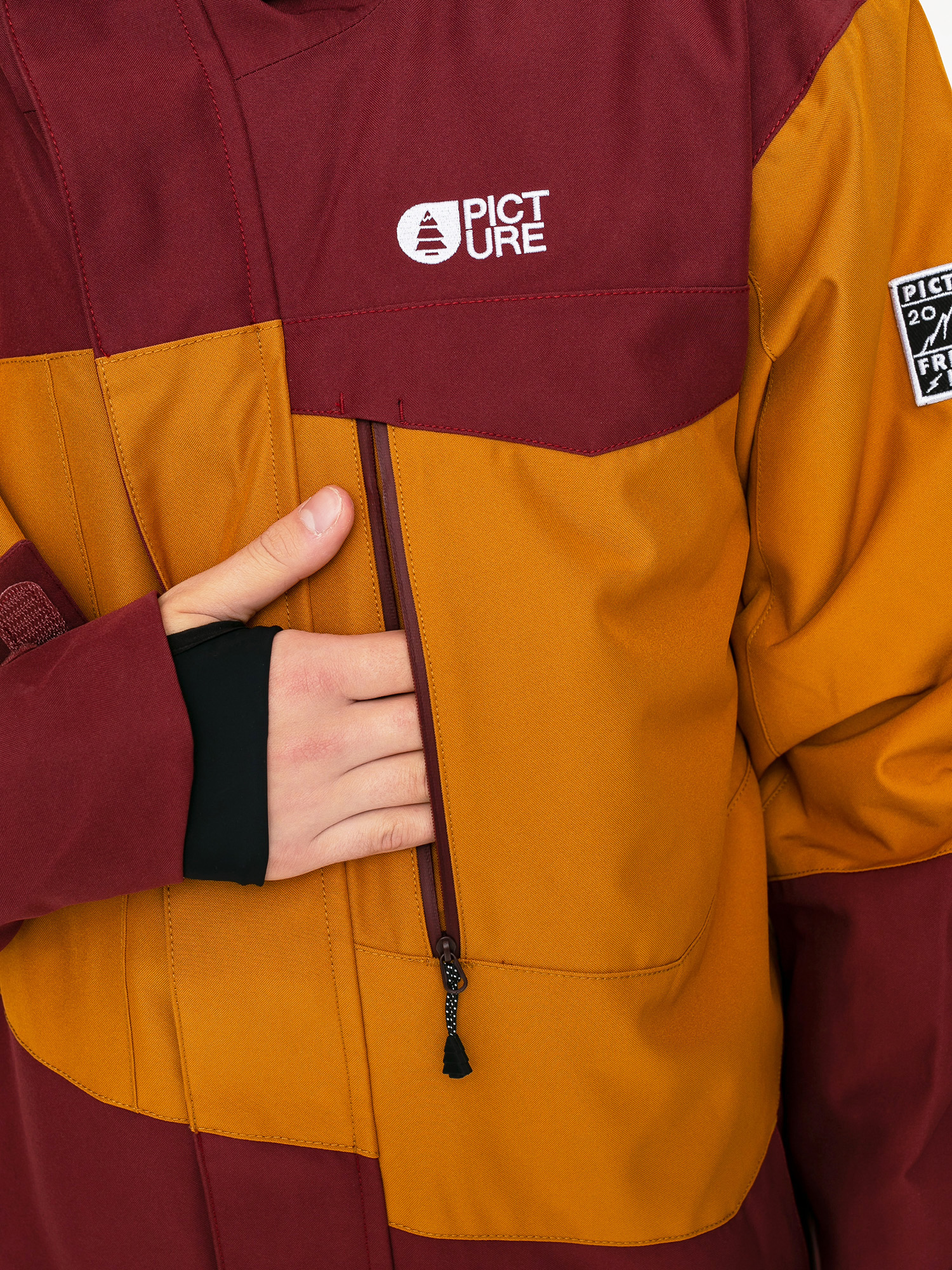 Férfi Picture Styler Snowboard dzseki (camel ketchup)