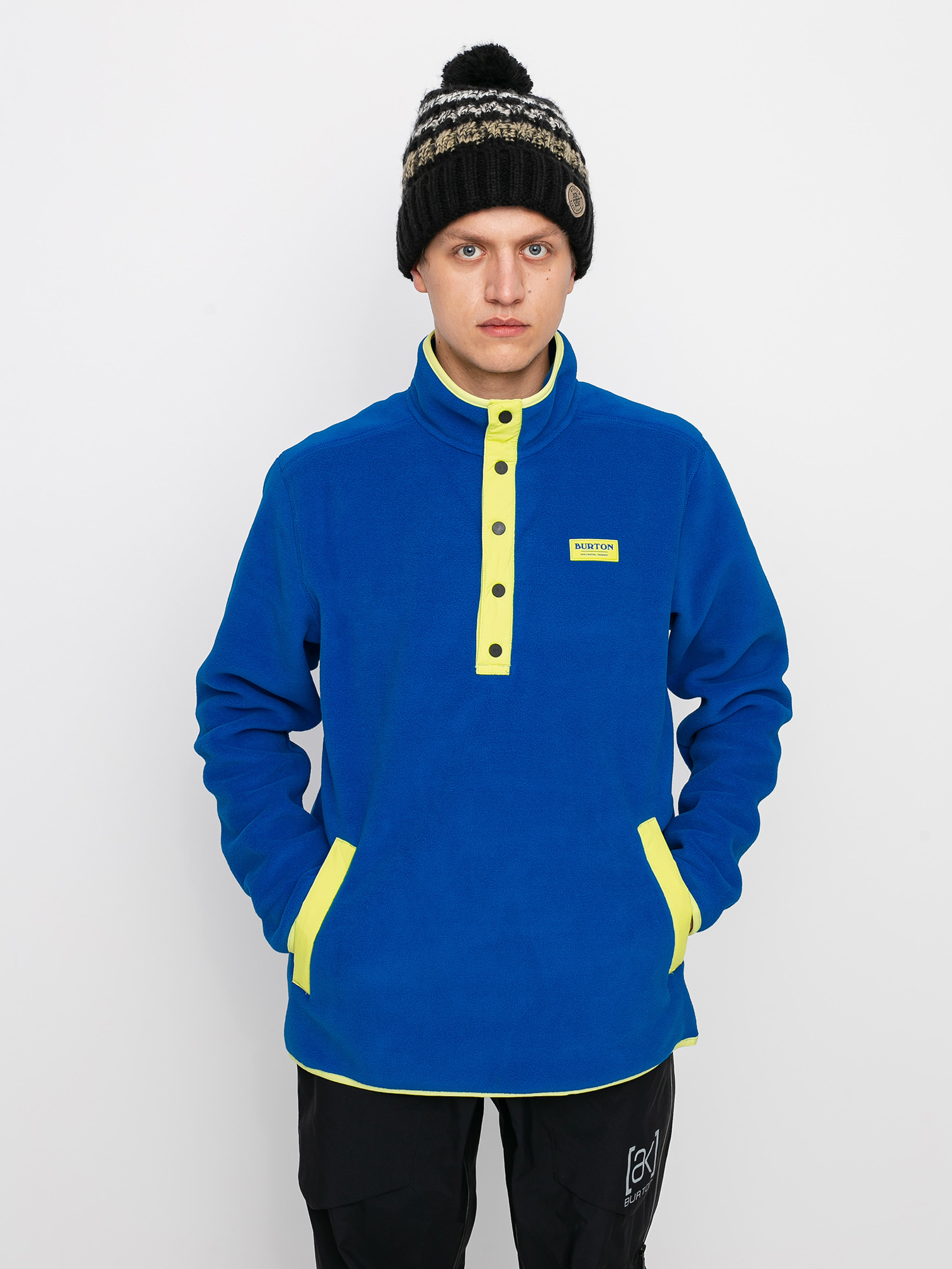 Férfi Burton Hearth Pullover Polár pulóver (lapis blue)