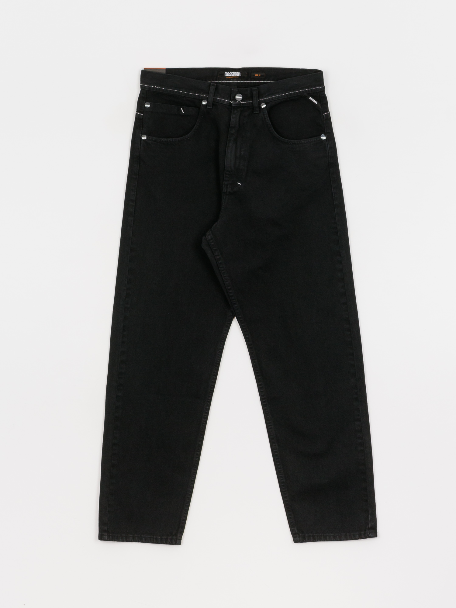 MassDnm Slang Jeans Baggy Fit Kisnadrág (black stone washed)