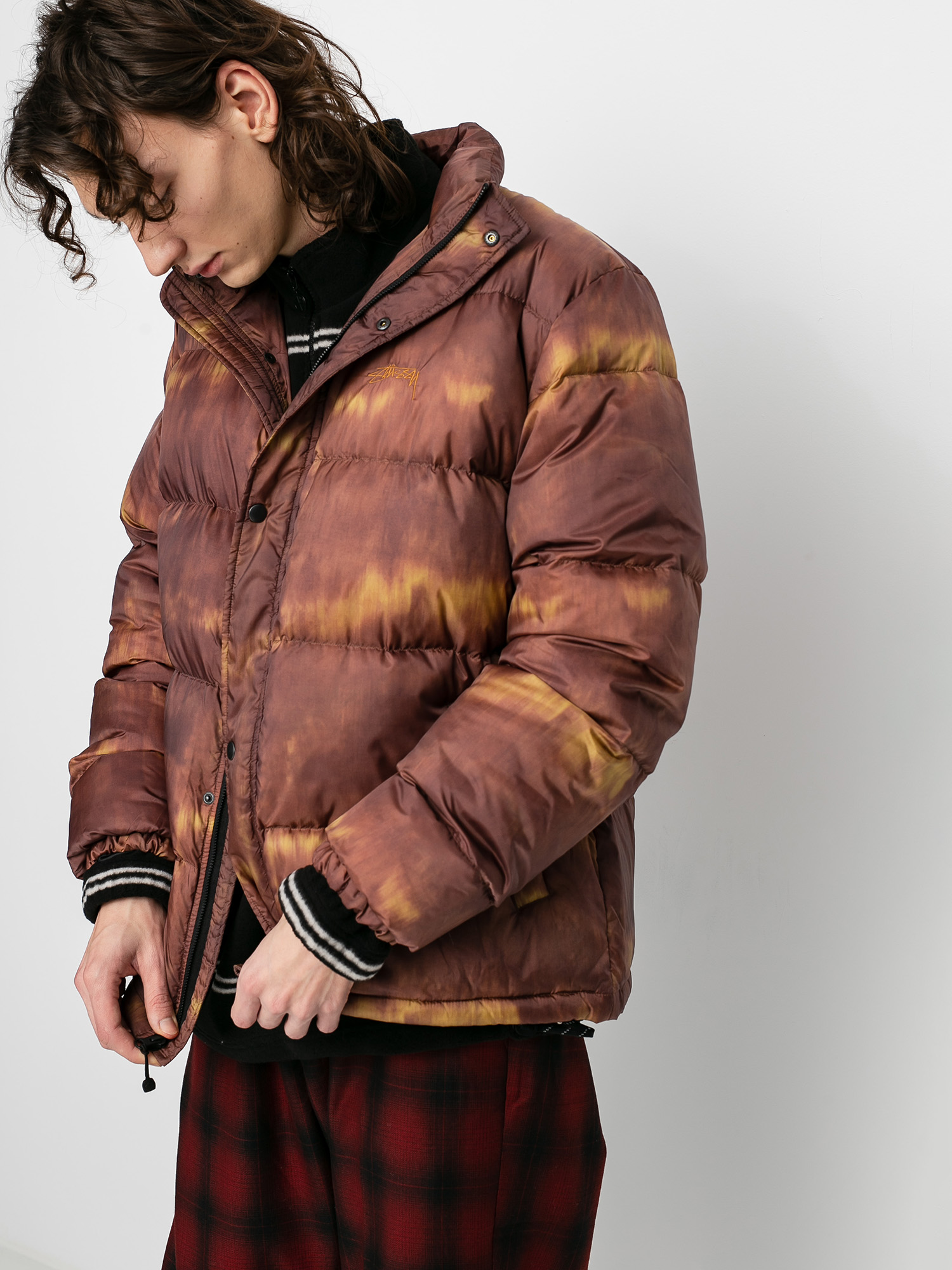 Stussy Aurora Puffer Dzseki (brown)