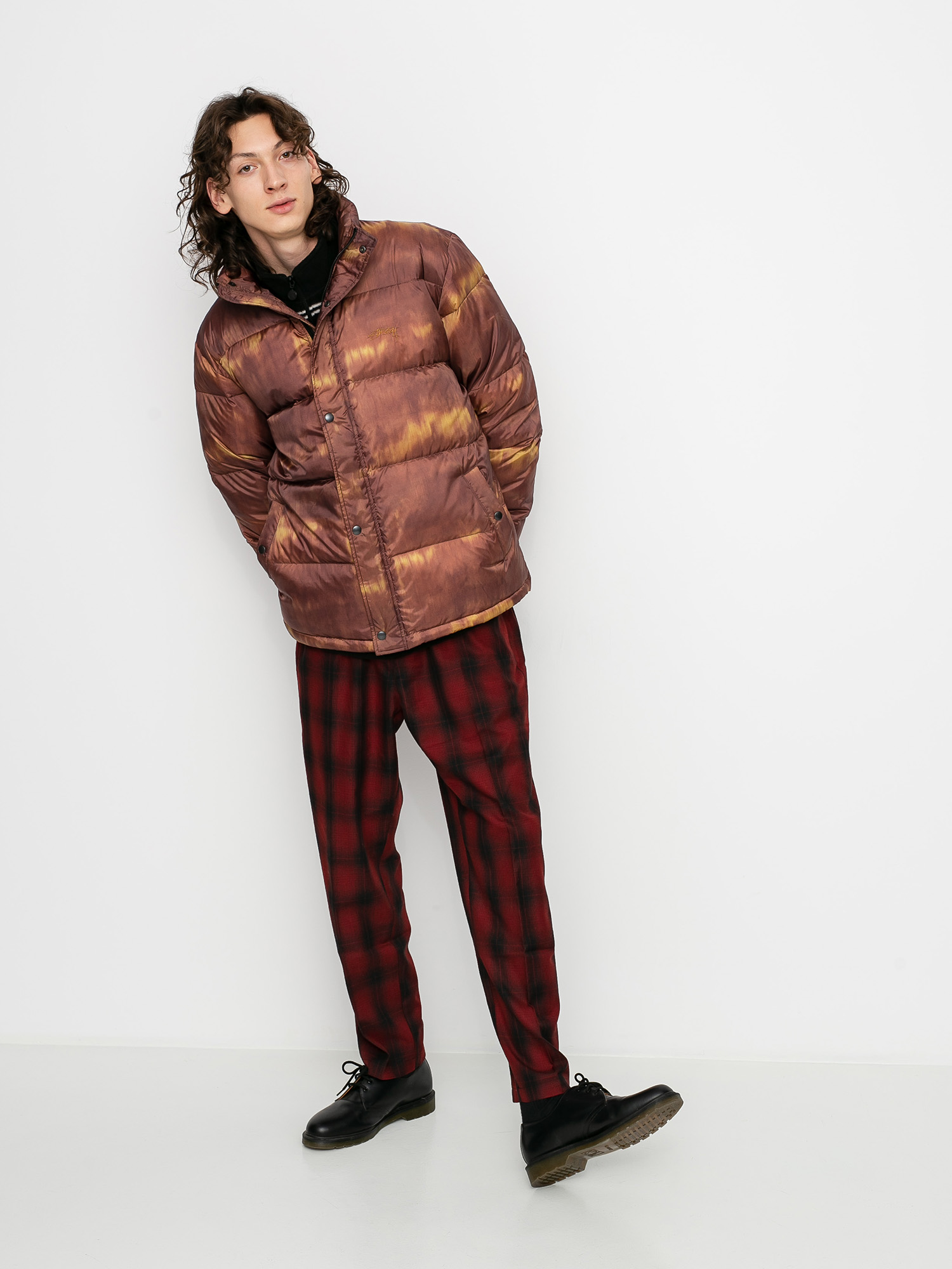 Stussy Aurora Puffer Dzseki (brown)