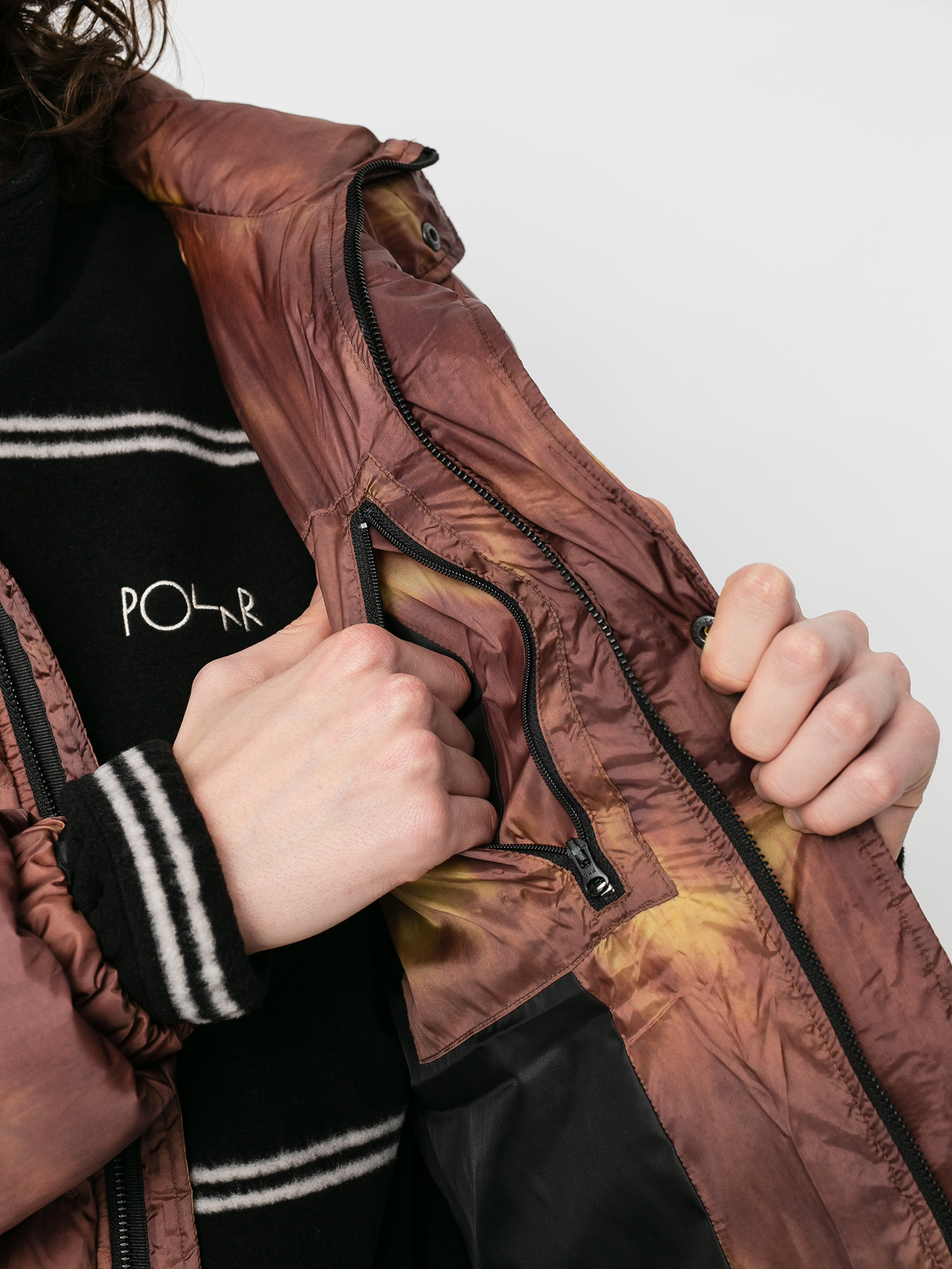 Stussy Aurora Puffer Dzseki (brown)