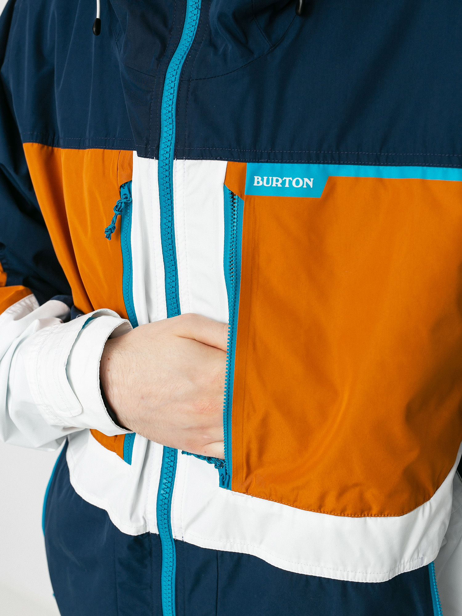 Férfi Burton Frostner Snowboard dzseki (dress blue/true penny/stout white)