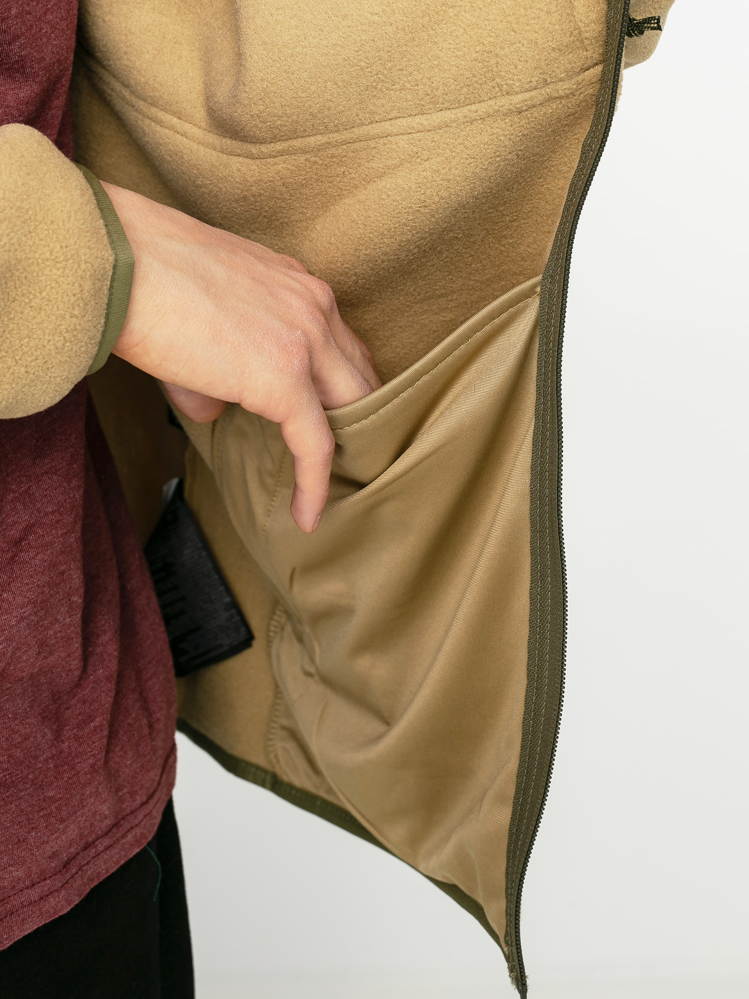 Férfi Burton Hearth Full-Zip HD Polár pulóver (kelp/martini)