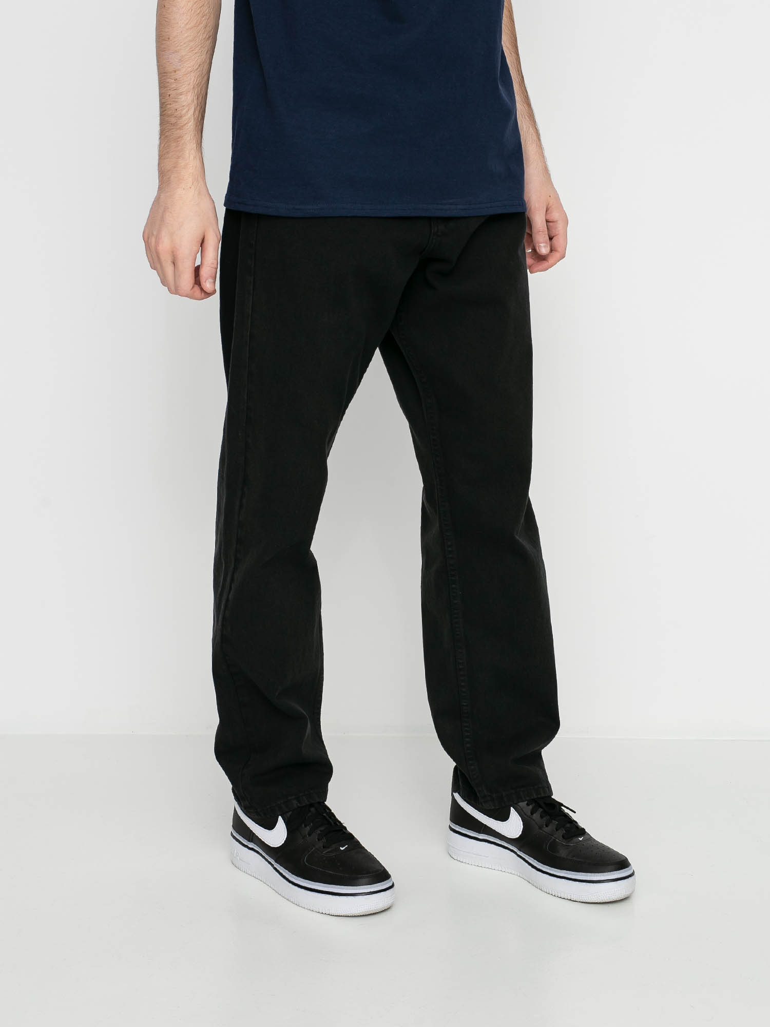 MassDnm Slang Jeans Baggy Fit Kisnadrág (black stone washed)