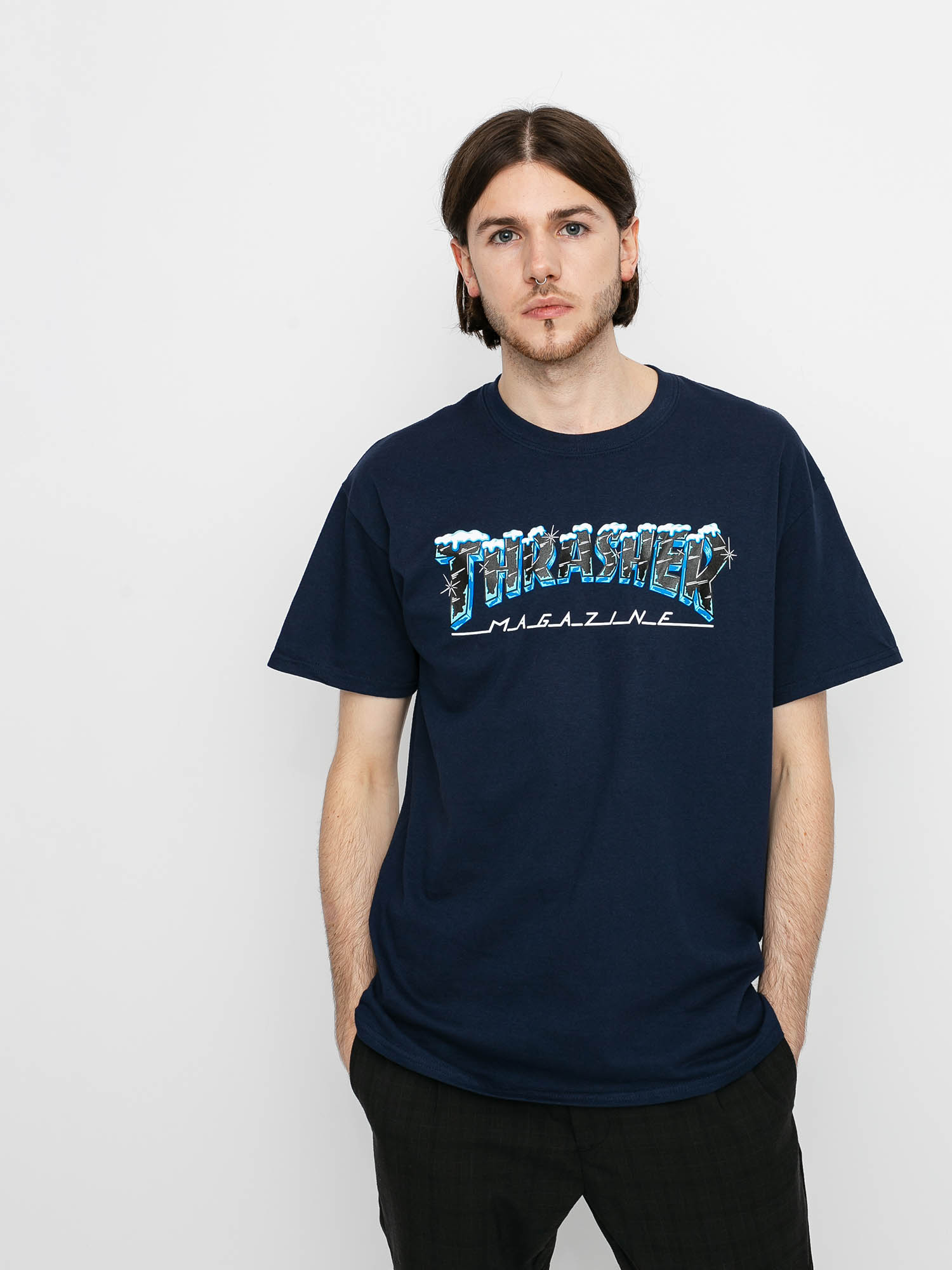 Thrasher Black Ice Ujjatlan felső (navy)