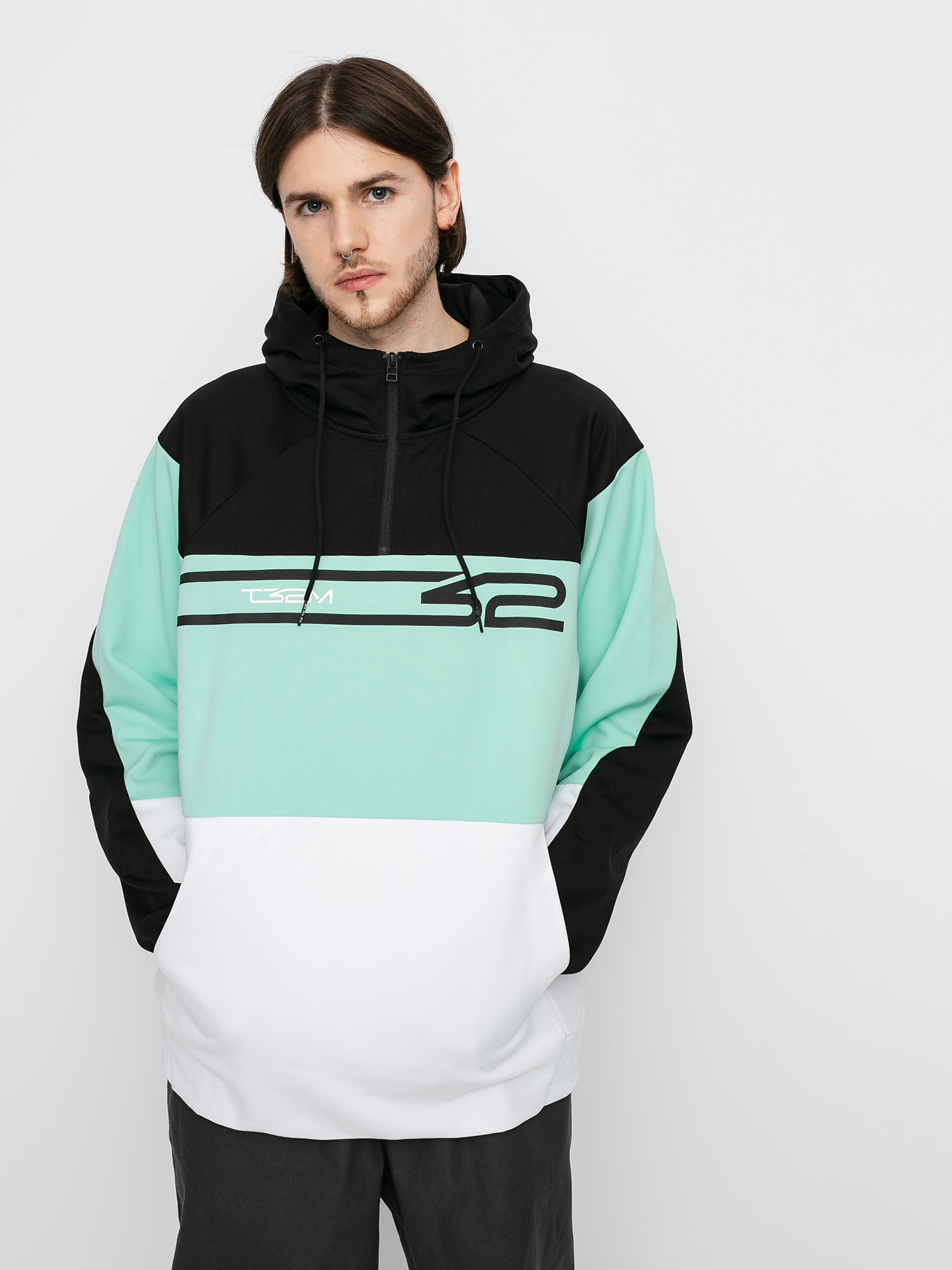 ThirtyTwo Signature Tech HD Kapucnis pulóver (white/mint)