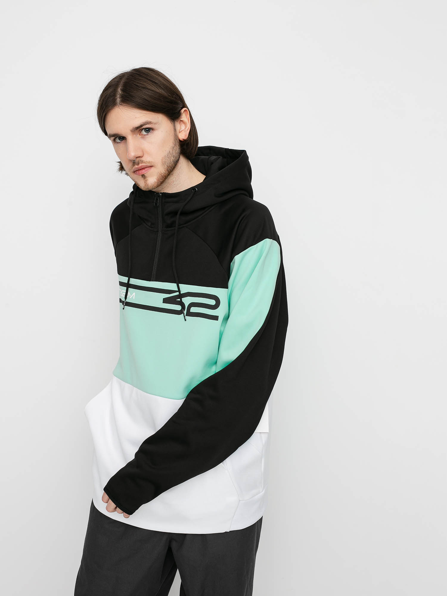 ThirtyTwo Signature Tech HD Kapucnis pulóver (white/mint)