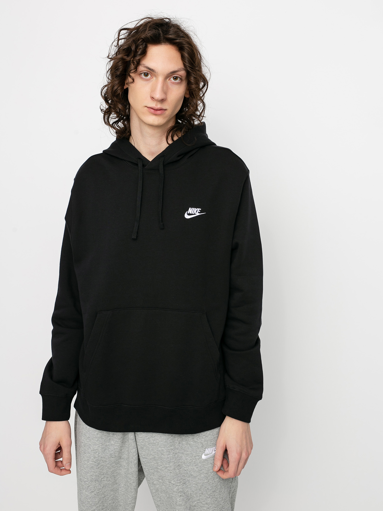 Nike Club Hoodie Po Bb HD Kapucnis pulóver (black/black/white)