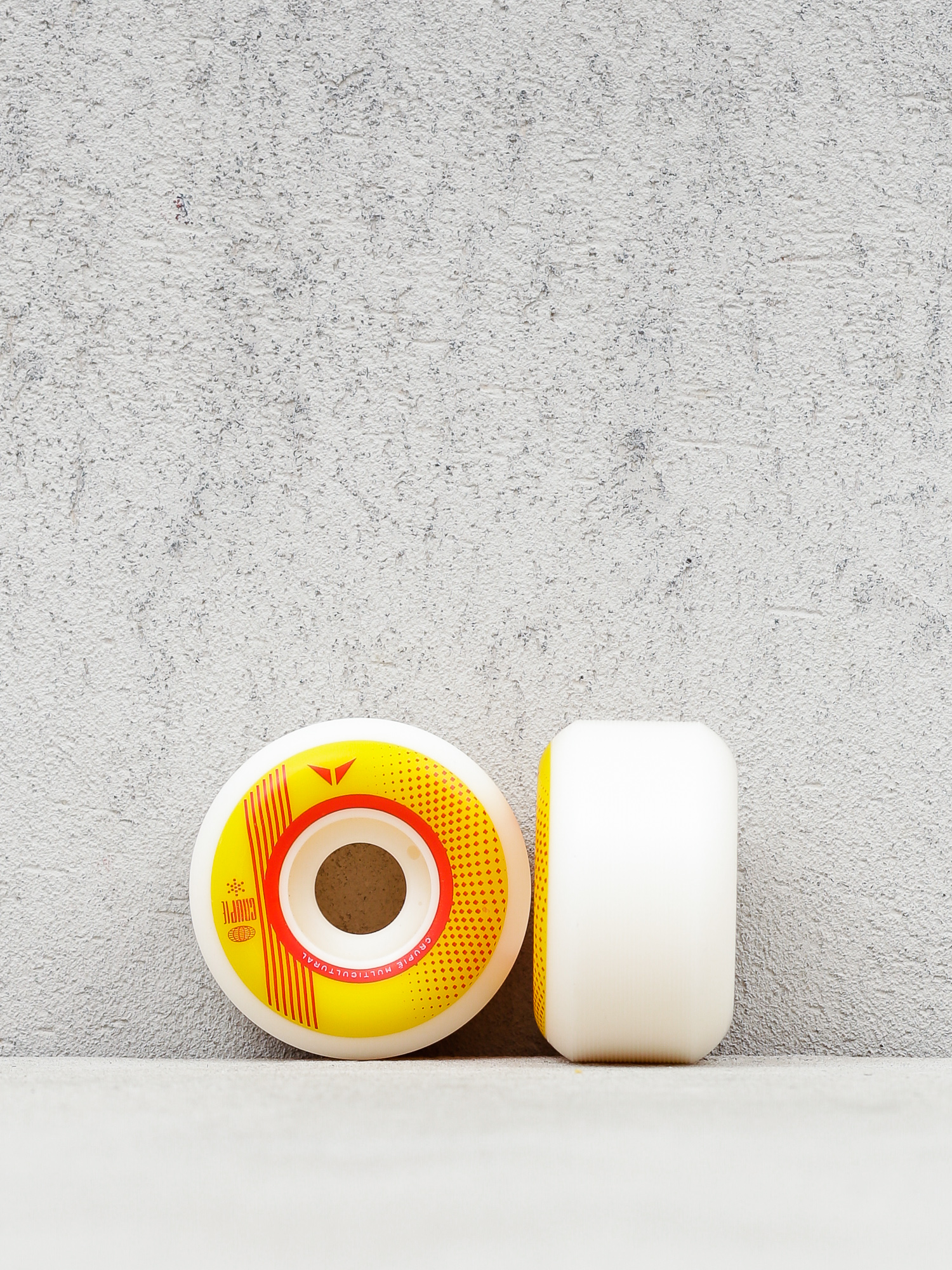 Crupie Apex Flaspot Gördeszka kerék (yellow/red)