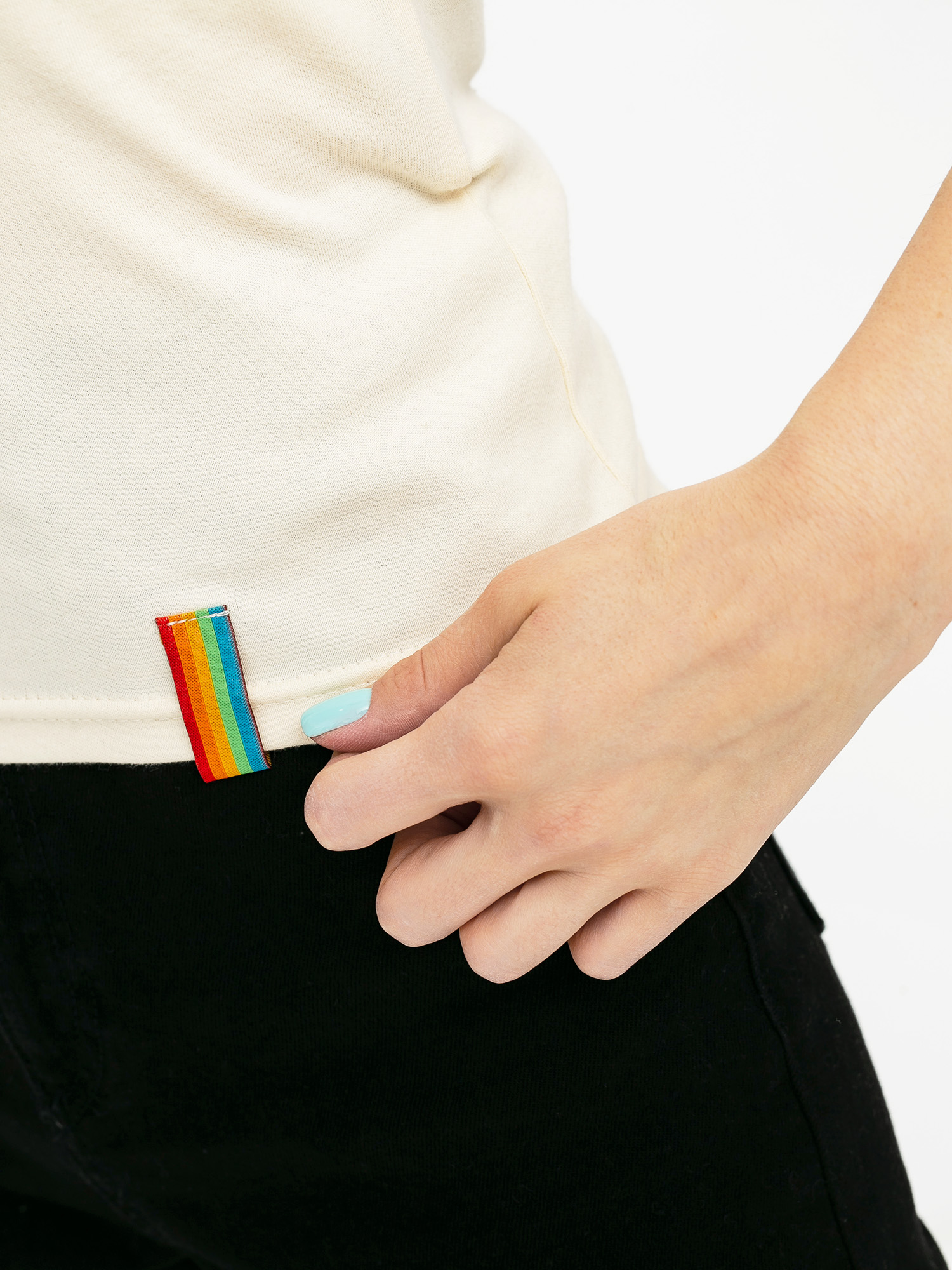 Local Heroes X Polaroid Ribbon Heart Slim Wmn Ujjatlan felső (cream)