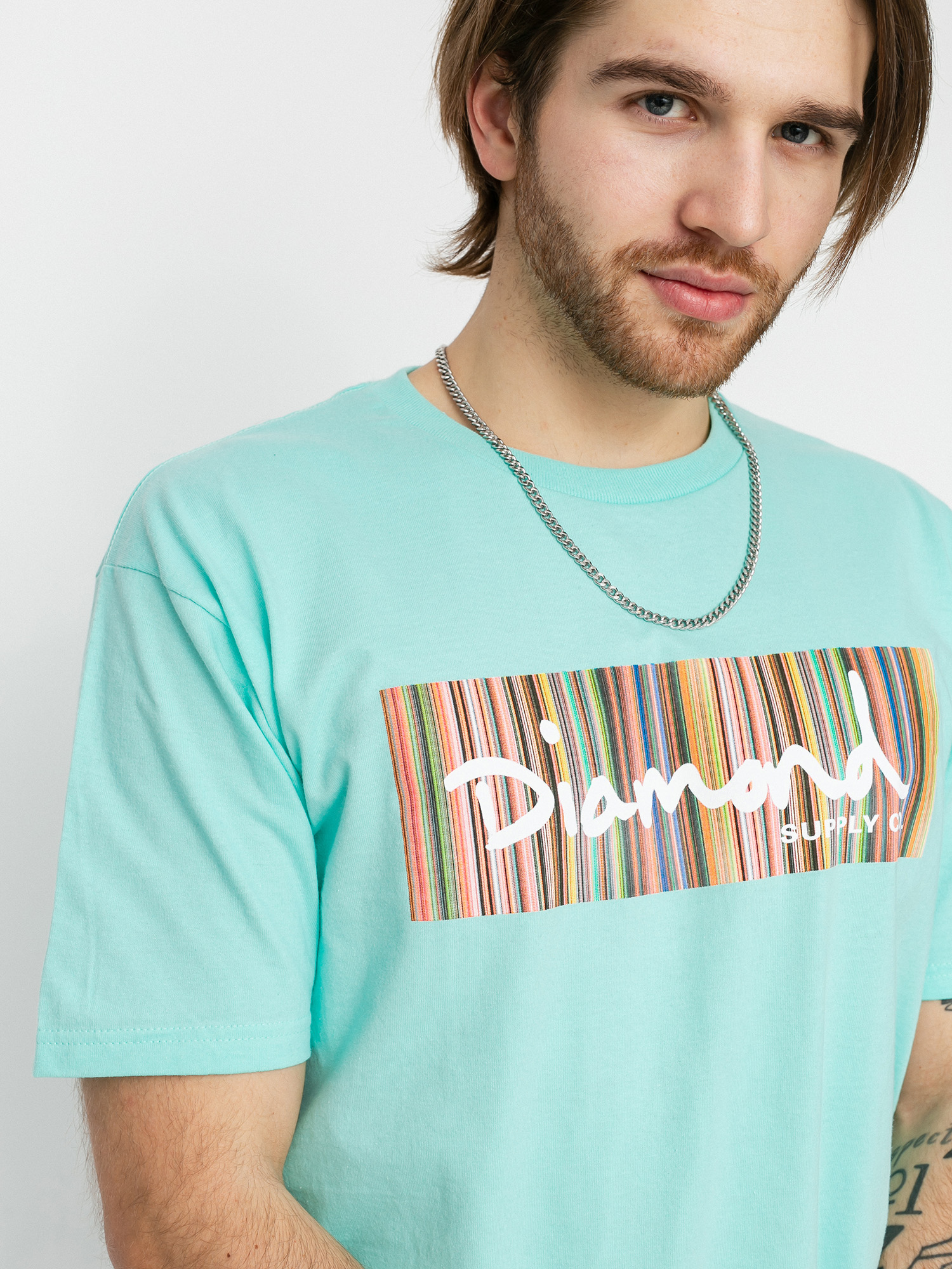Diamond Supply Co. Color Ply Box Logo Ujjatlan felső (diamond blue)