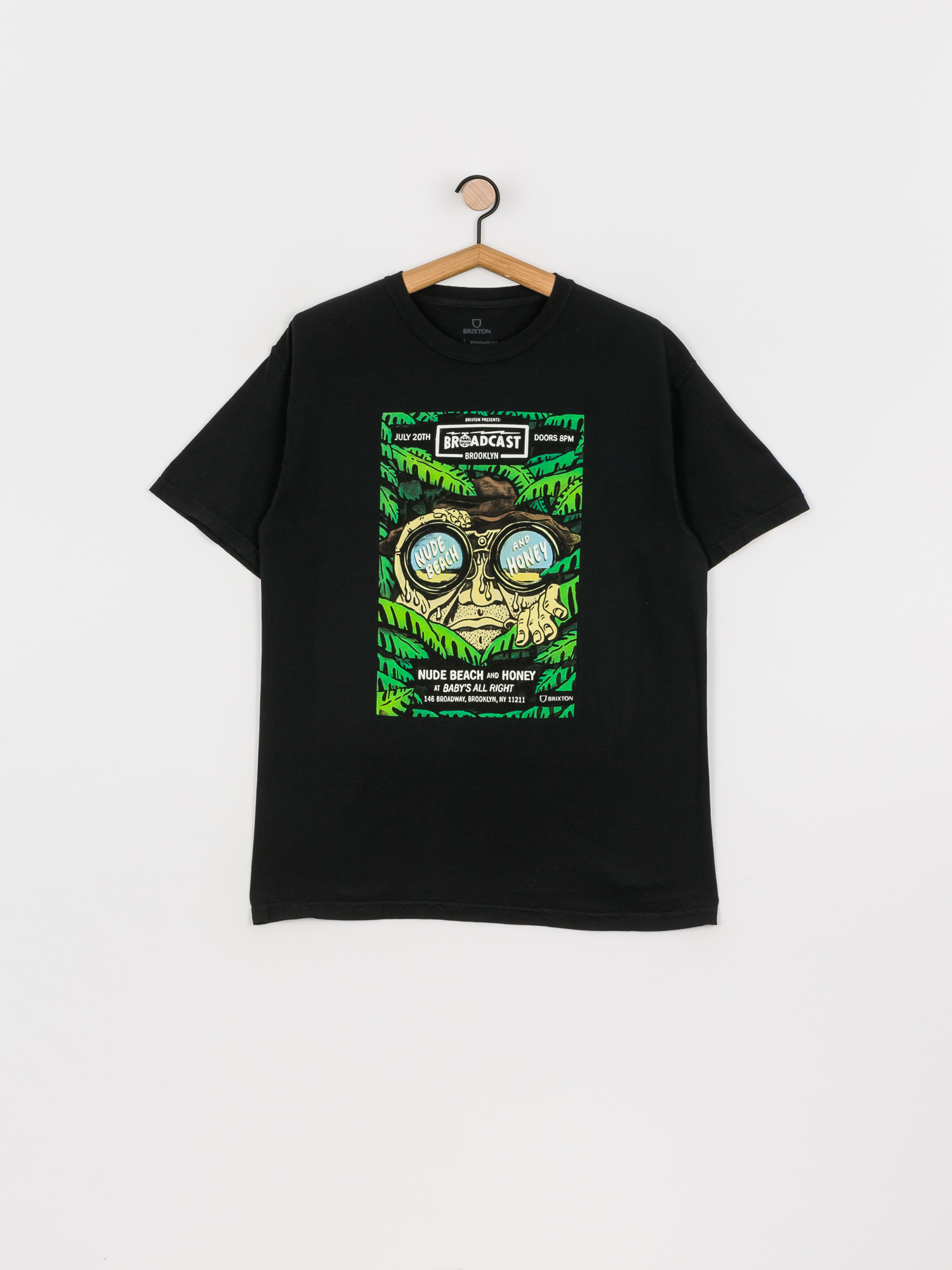 Brixton Brooklyn Brxtn Broadcast S Ujjatlan felső (black garment dye)