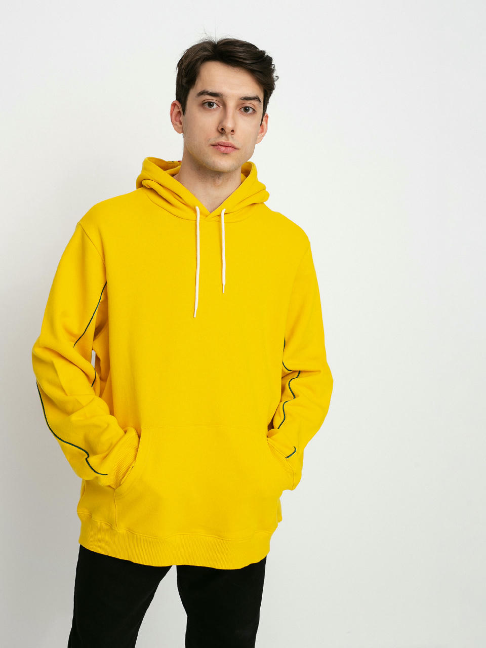 Diamond Supply Co. Checkered Cross HD Kapucnis pulóver (yellow)