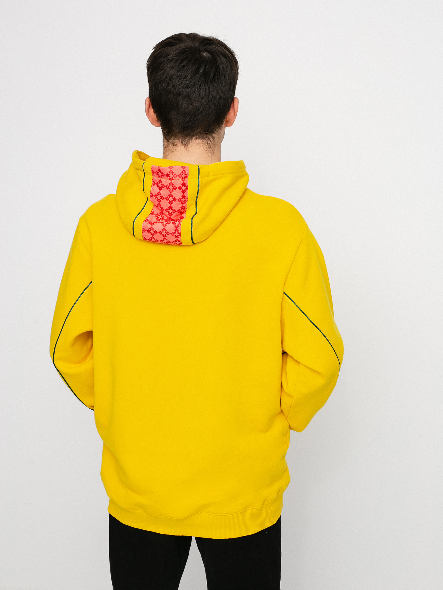 Diamond Supply Co. Checkered Cross HD Kapucnis pulóver (yellow)