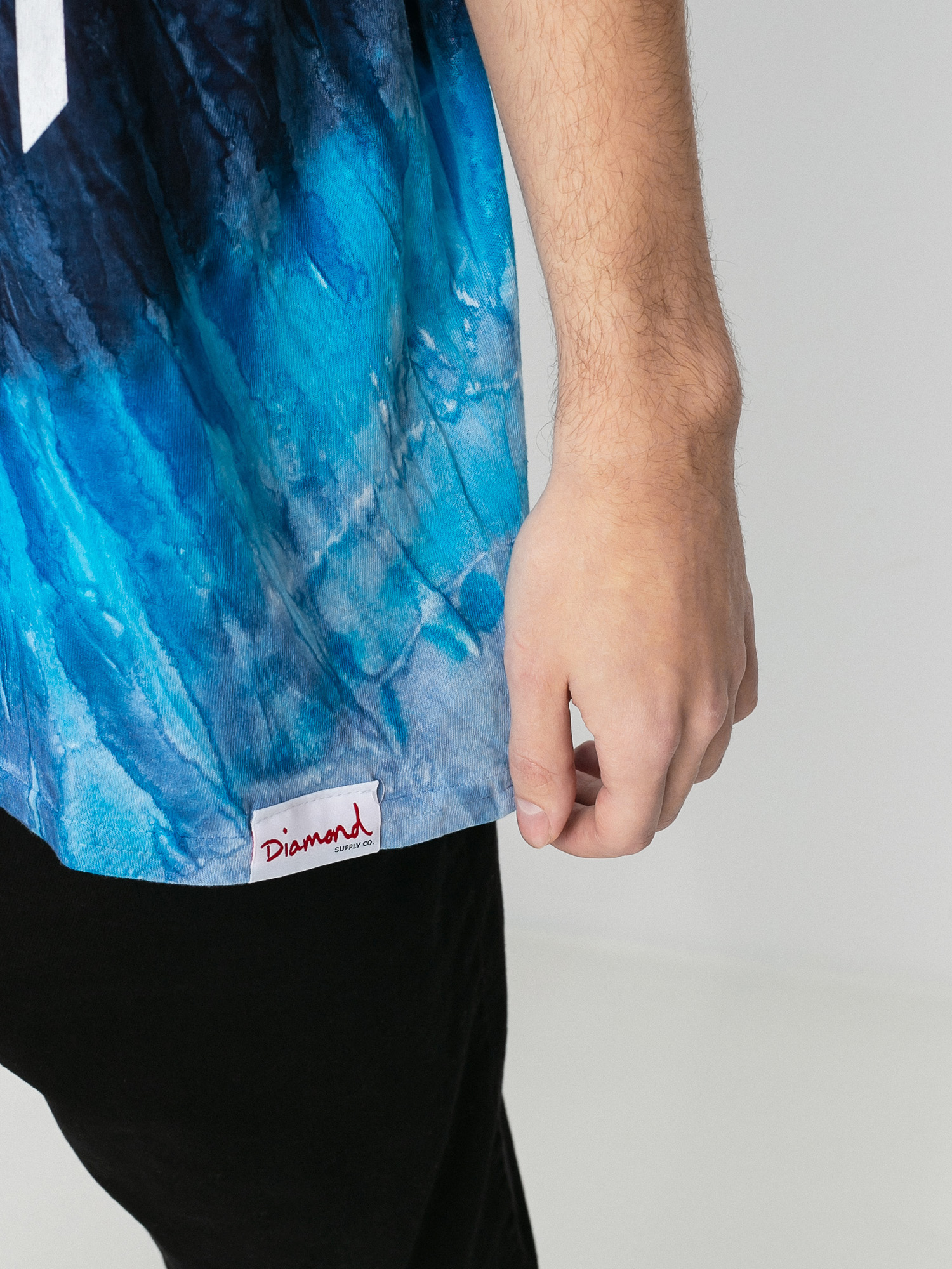 Diamond Supply Co. Galactic Diamond Tie Dye Ujjatlan felső (tour bus)