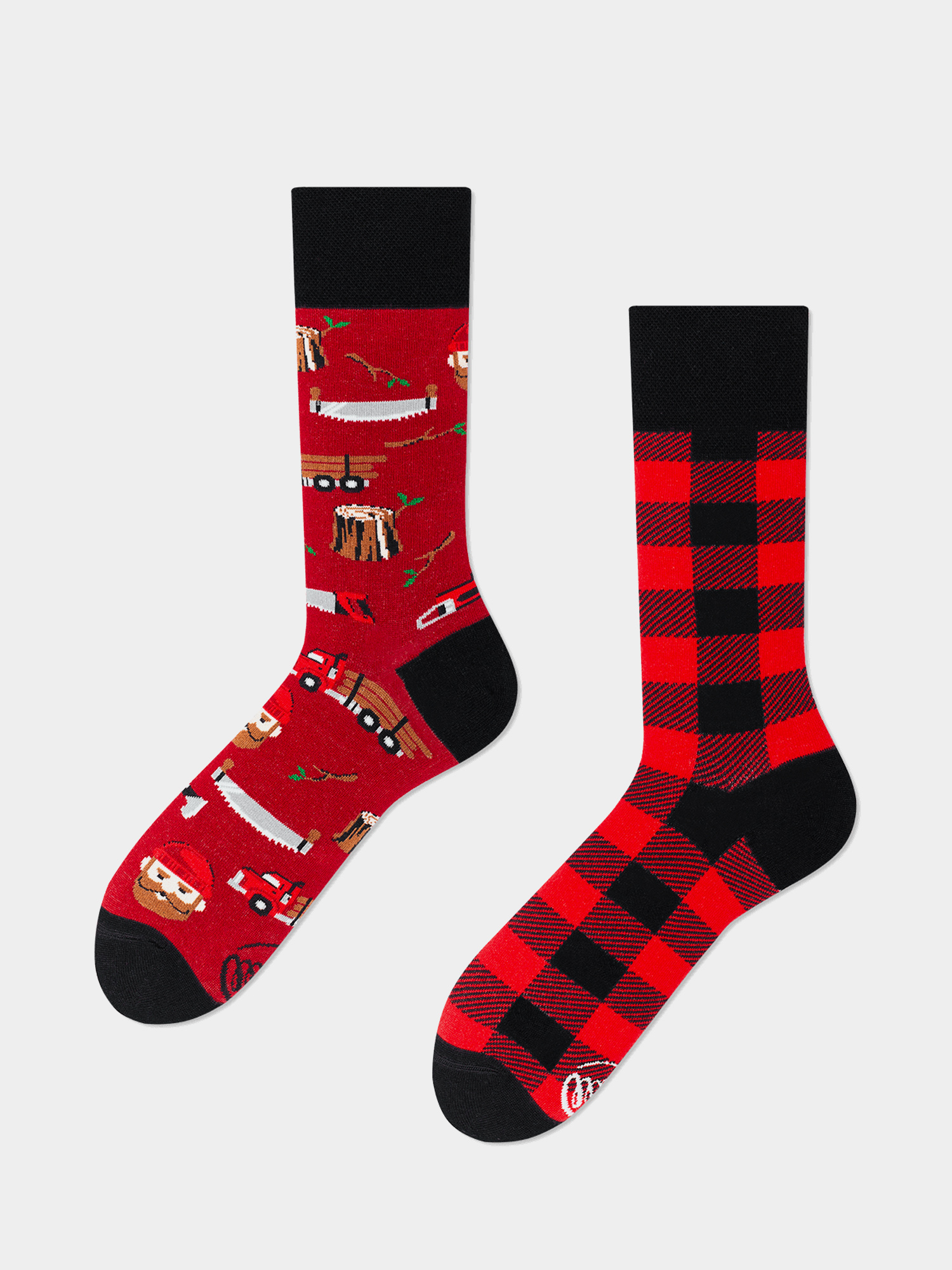 Many Mornings Lumberjack Life Zokni (red/black)