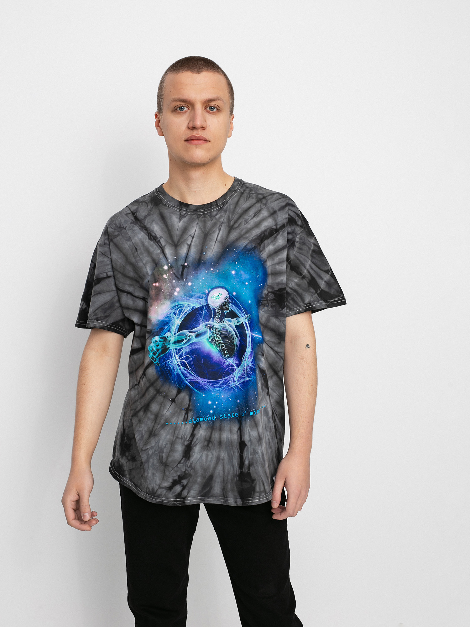 Diamond Supply Co. State Of Mind Tie Dye Ujjatlan felső (black)