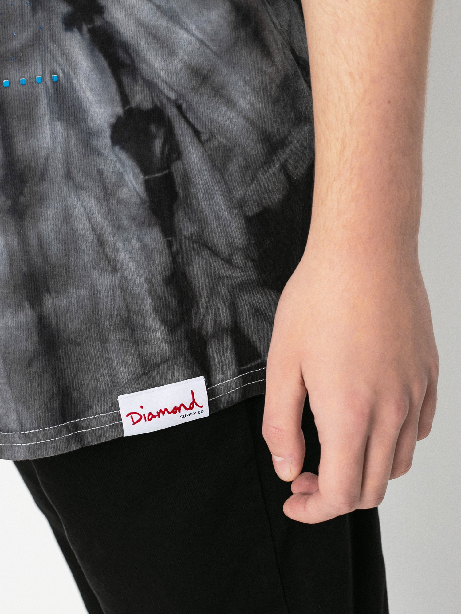 Diamond Supply Co. State Of Mind Tie Dye Ujjatlan felső (black)