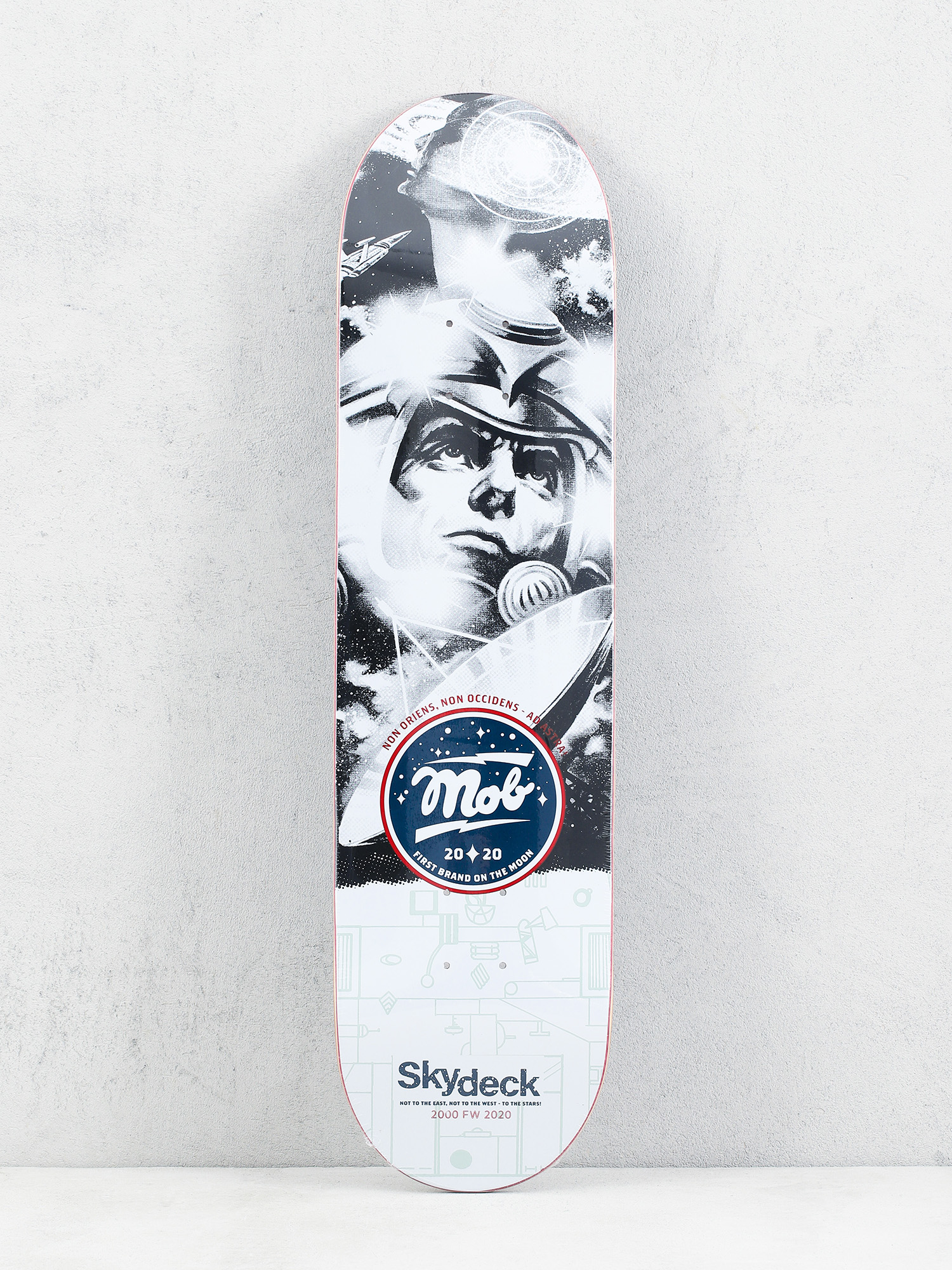 Mob Skateboards Cosmonaut Gördeszka lap (black/white)
