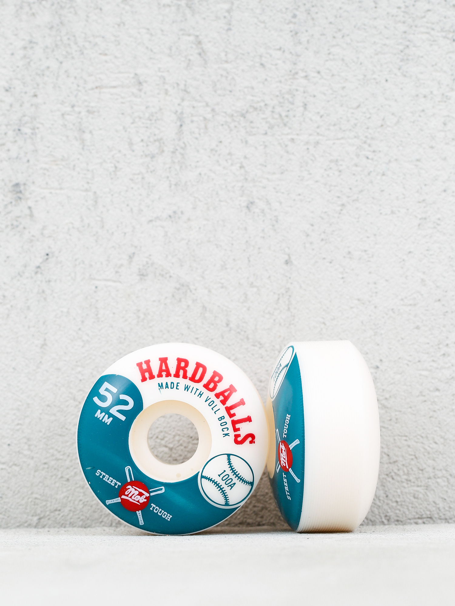 Mob Skateboards Hardballs Gu00f6rdeszka keru00e9k (white/teal)