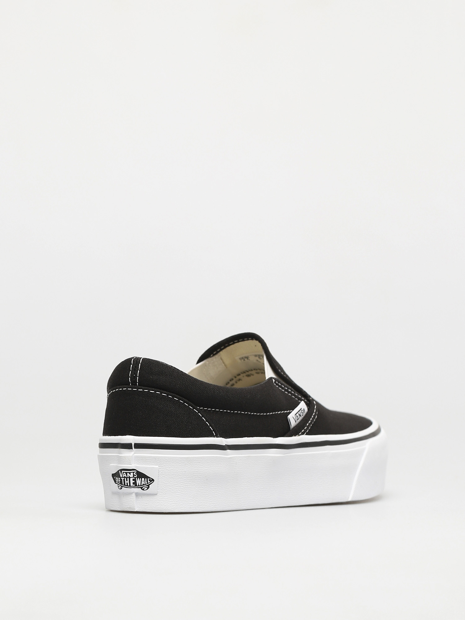 vans platform slip on black