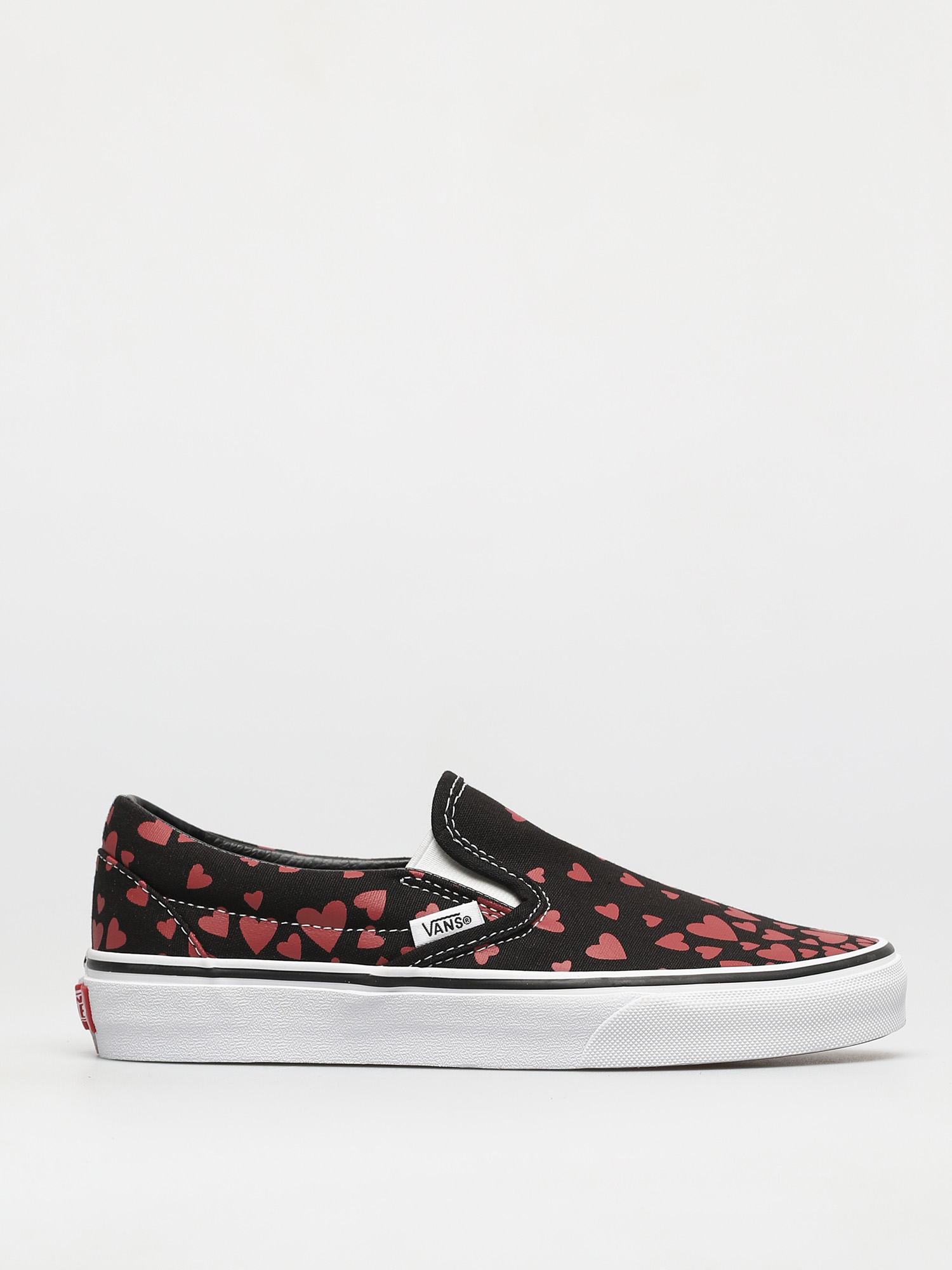 Vans Classic Slip On Cipők (valentines hearts black/racing red)