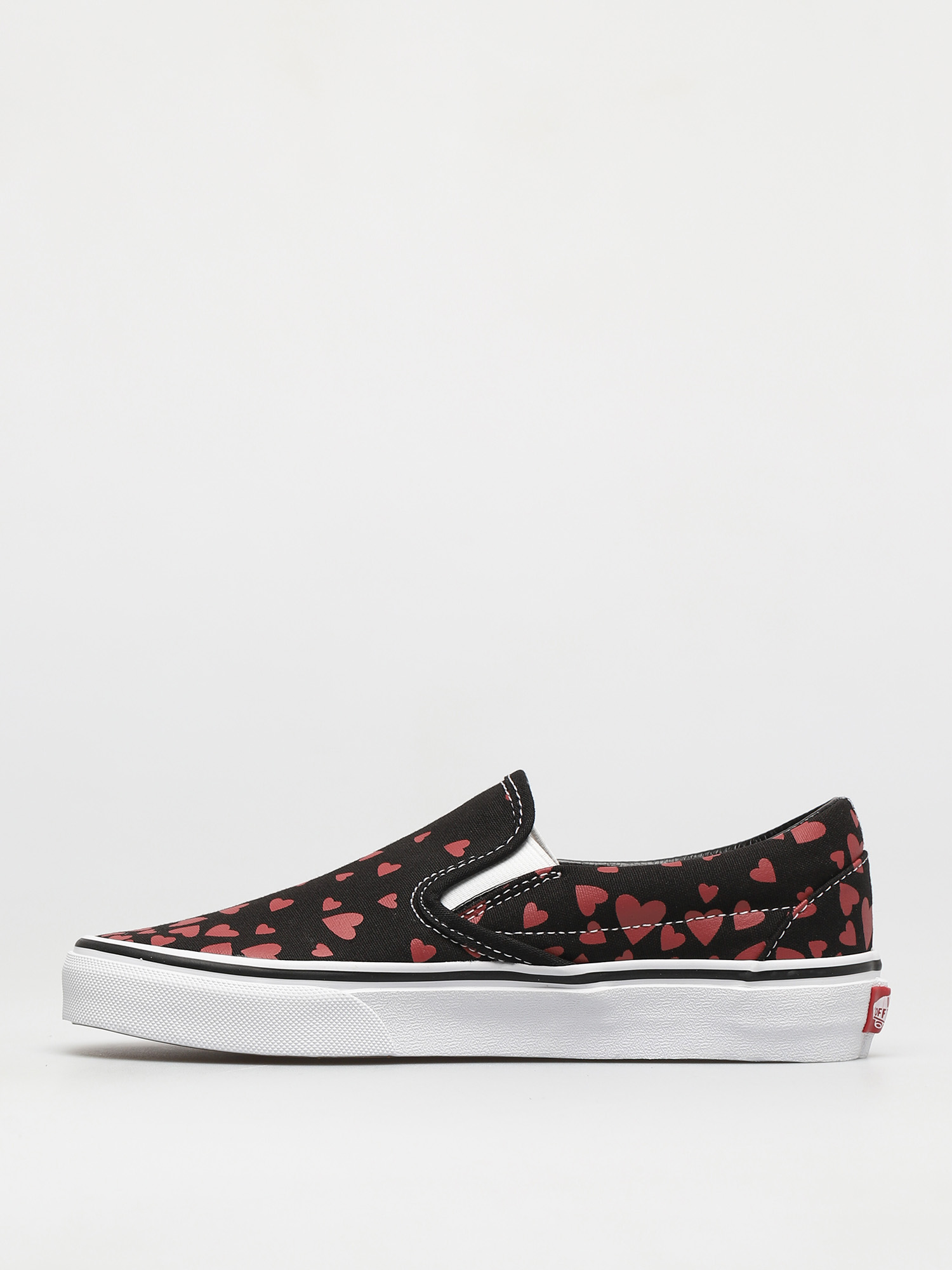 Vans Classic Slip On Cipők (valentines hearts black/racing red)