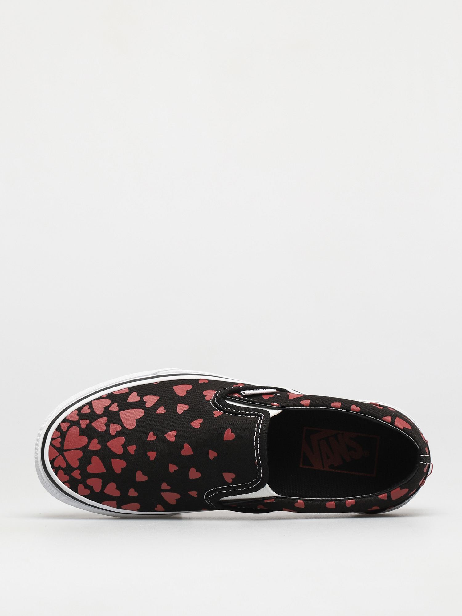 Vans Classic Slip On Cipők (valentines hearts black/racing red)