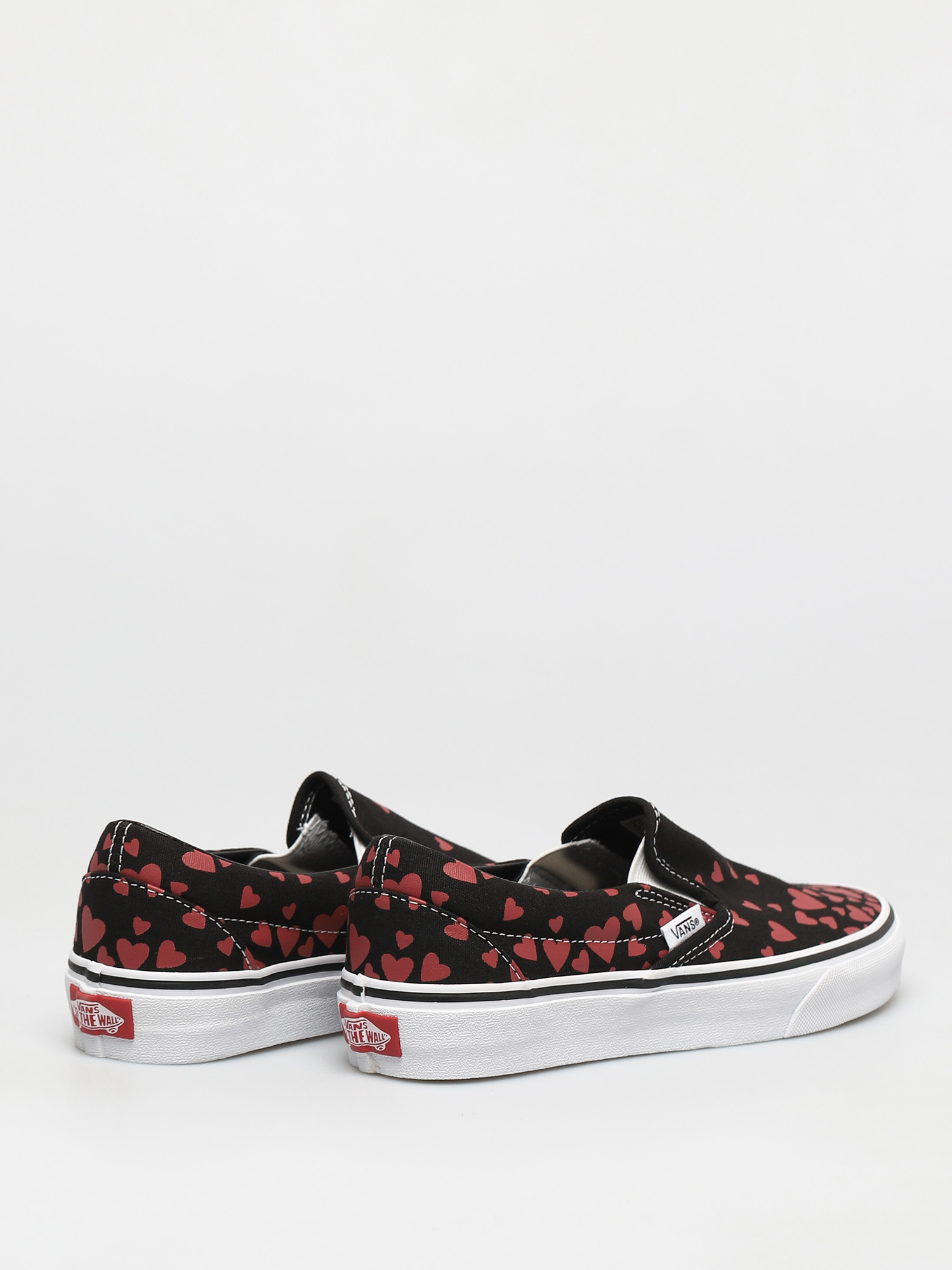 Vans Classic Slip On Cipők (valentines hearts black/racing red)