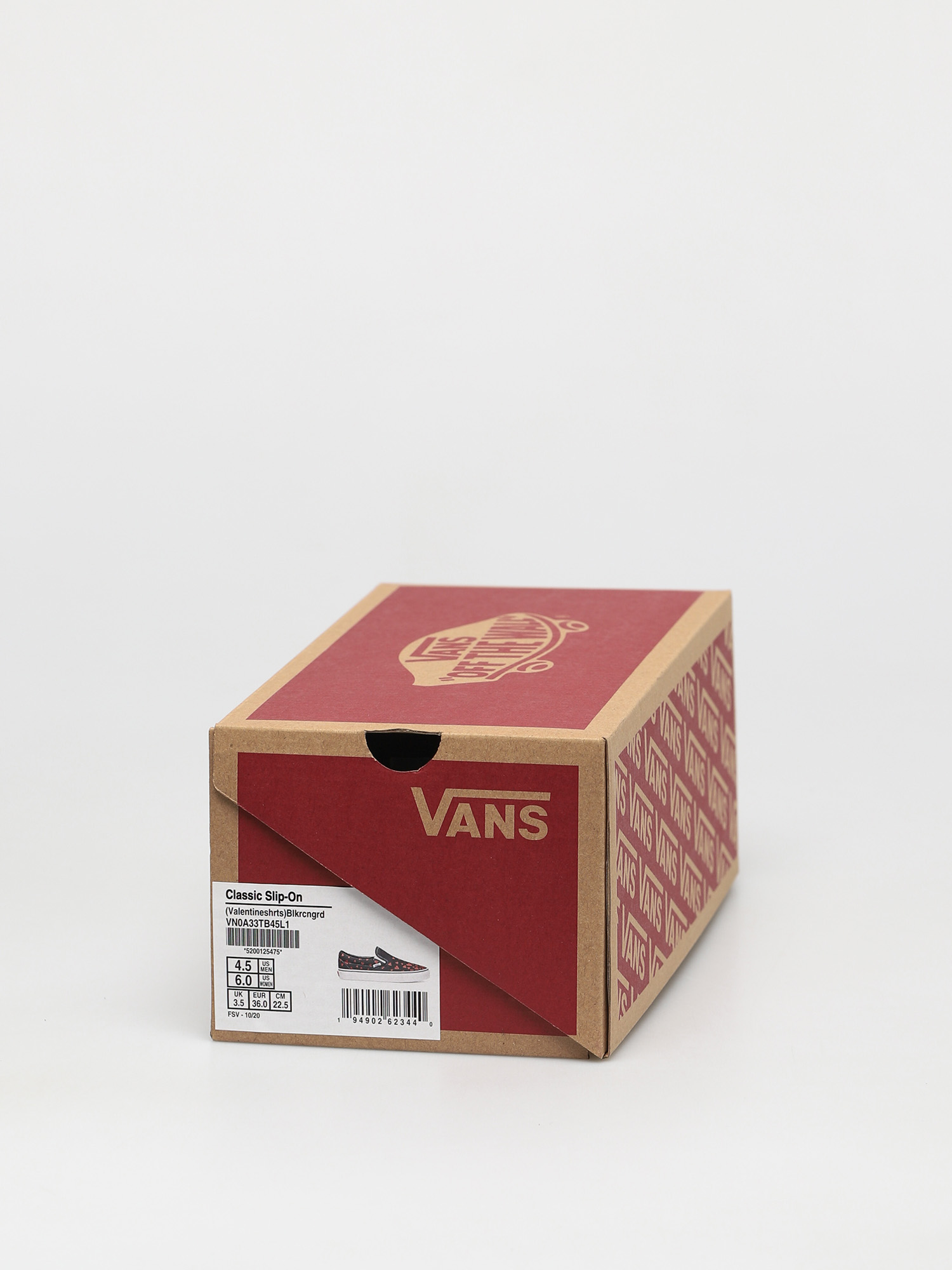 Vans Classic Slip On Cipők (valentines hearts black/racing red)