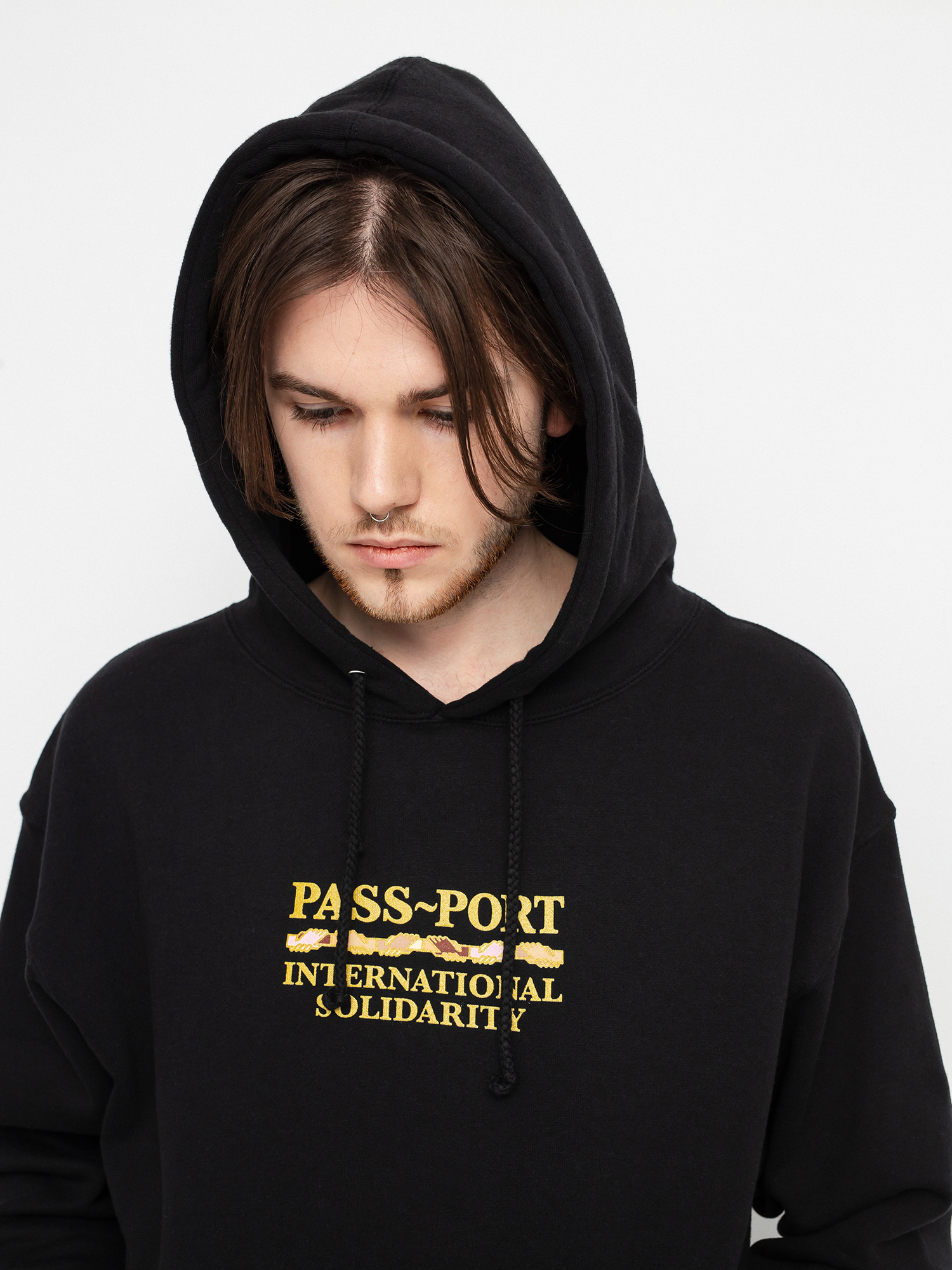 Pass Port Inter Solid HD Kapucnis pulóver (black)