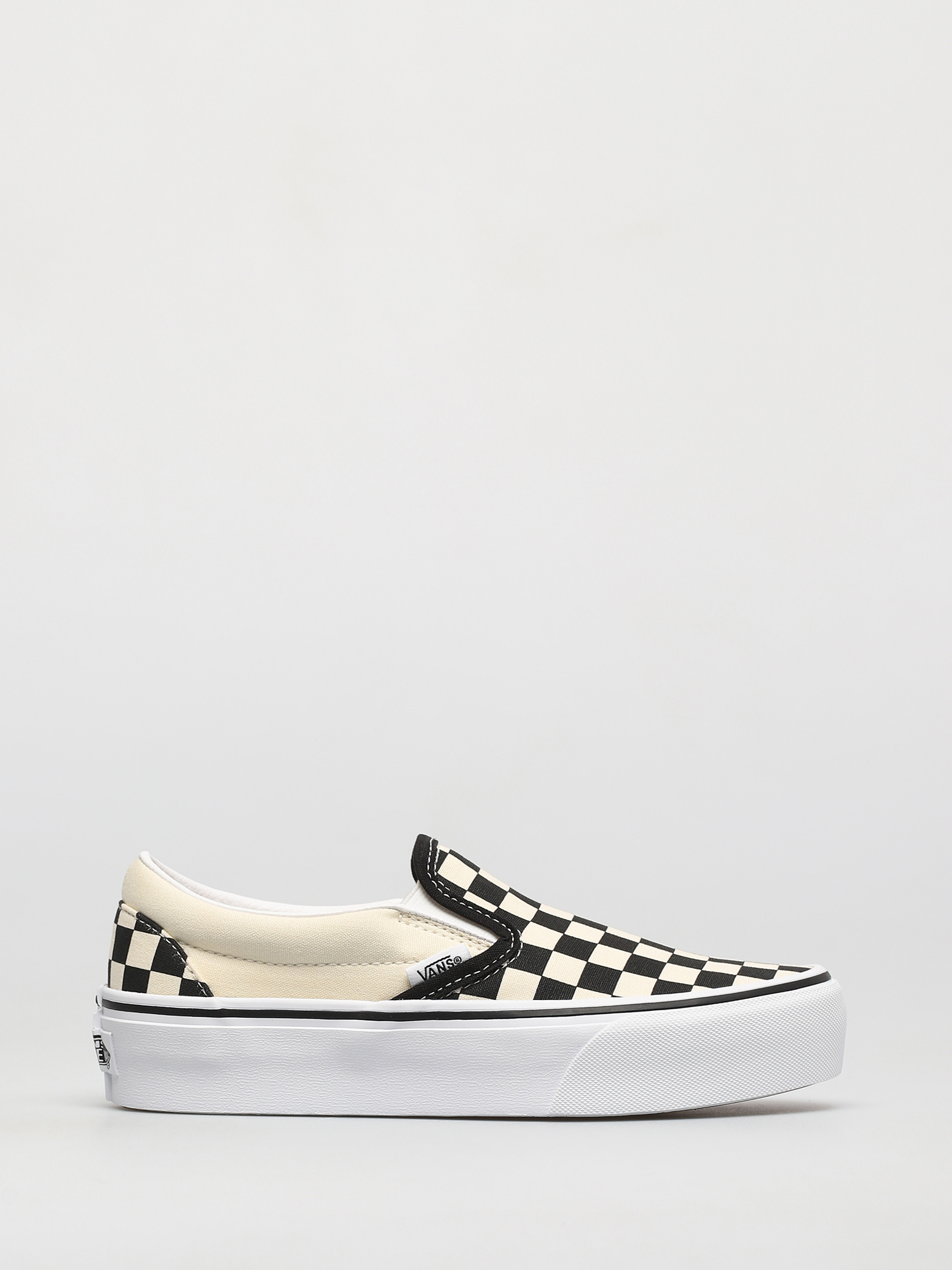 Vans Classic Slip On Platform Cipők (blk whtchckerboard/wht)