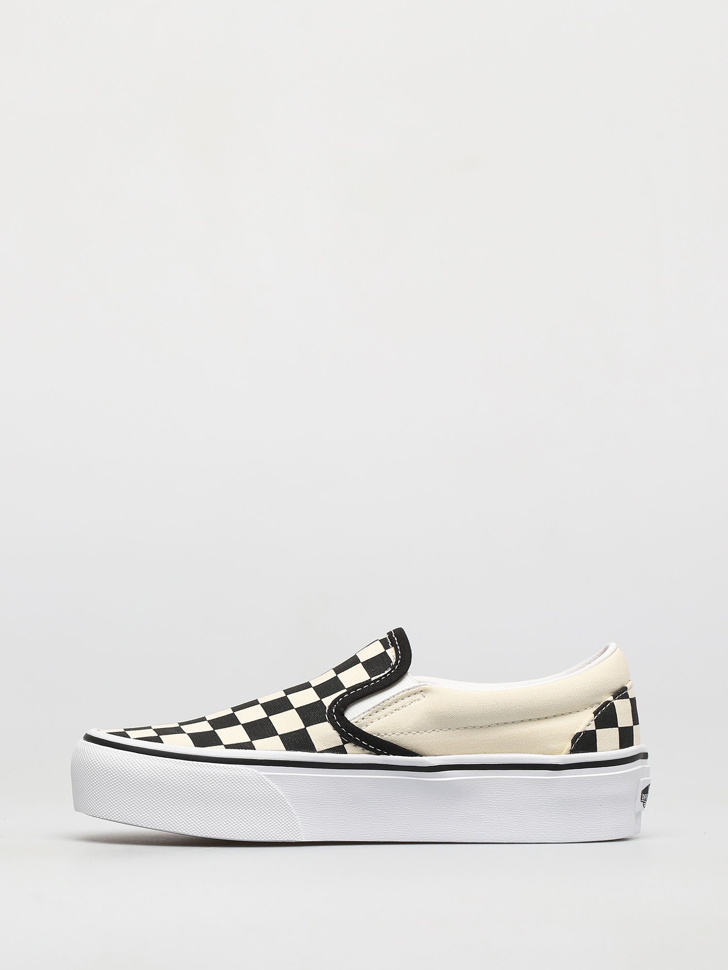 Vans Classic Slip On Platform Cipők (blk whtchckerboard/wht)