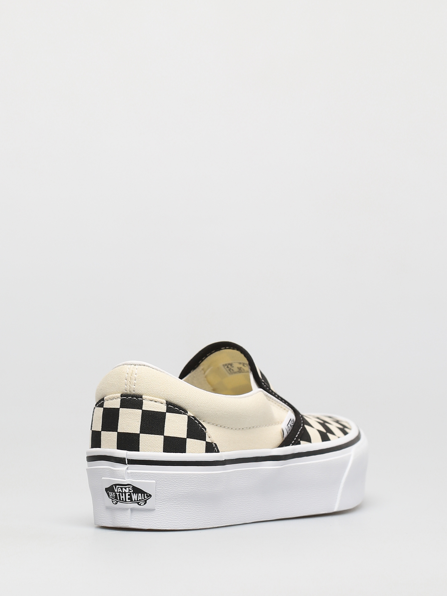Vans Classic Slip On Platform Cipők (blk whtchckerboard/wht)