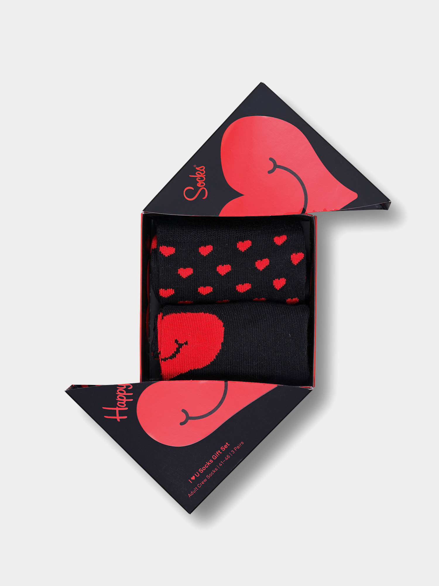 Happy Socks Valentine 2Pk Zokni (black/red)