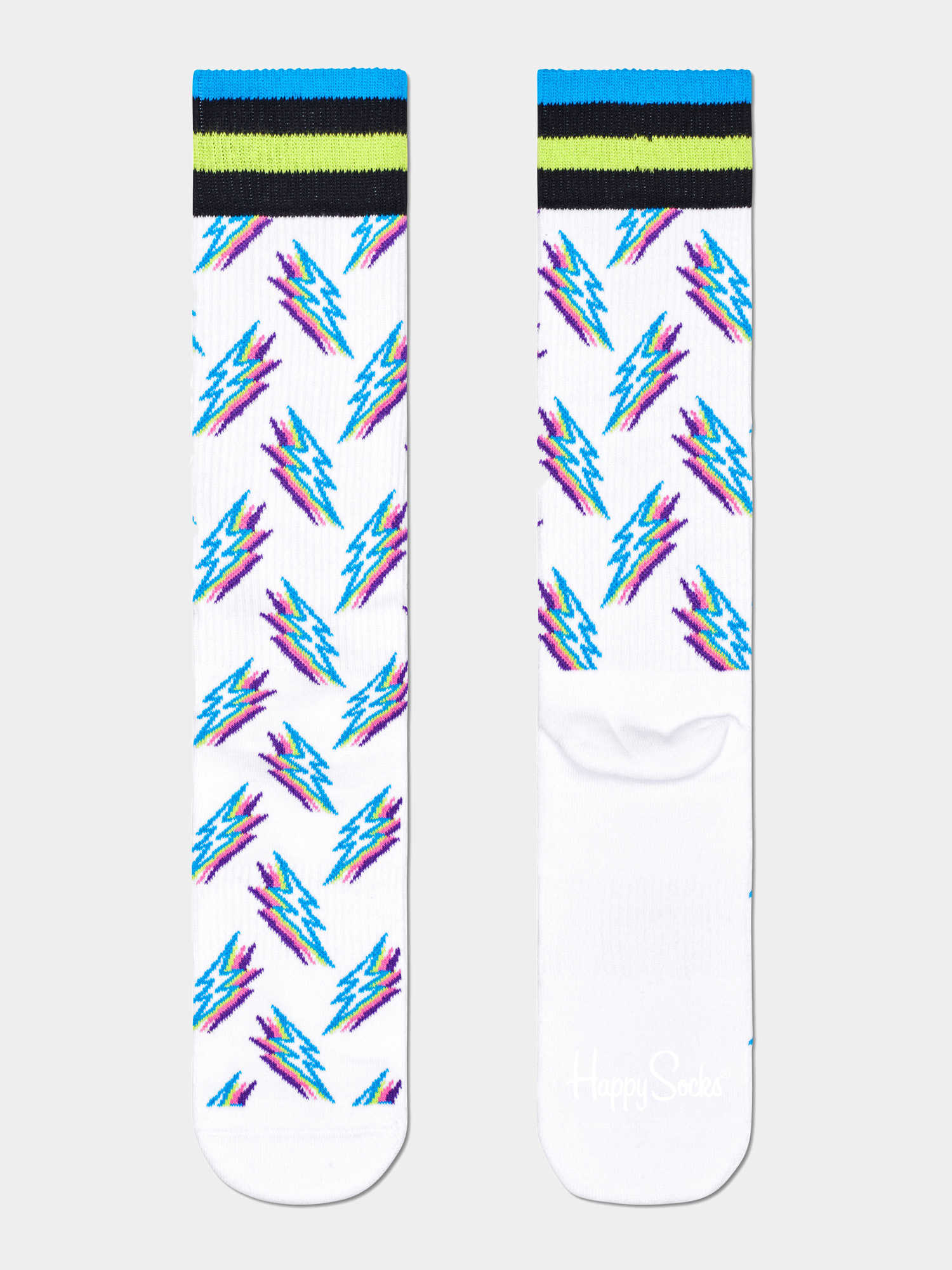 Happy Socks Shadow Flash Zokni (white)